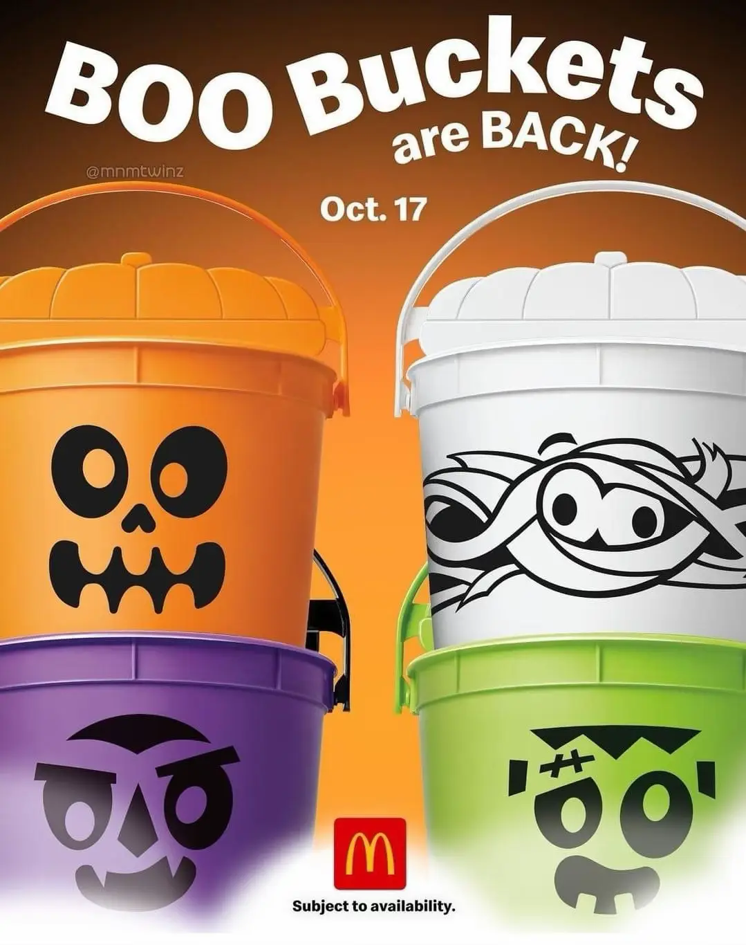 McDonald's Halloween Boo Buckets return: Here's how to get one