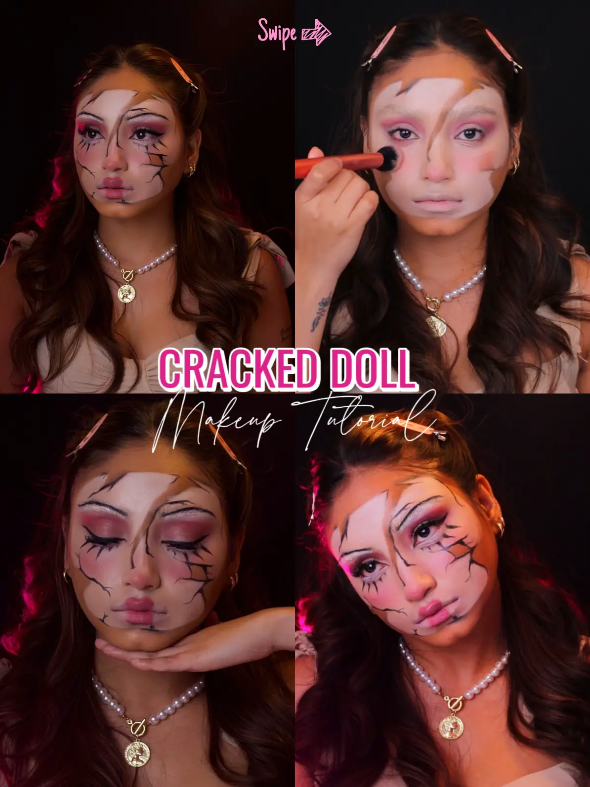 broken doll makeup tutorial