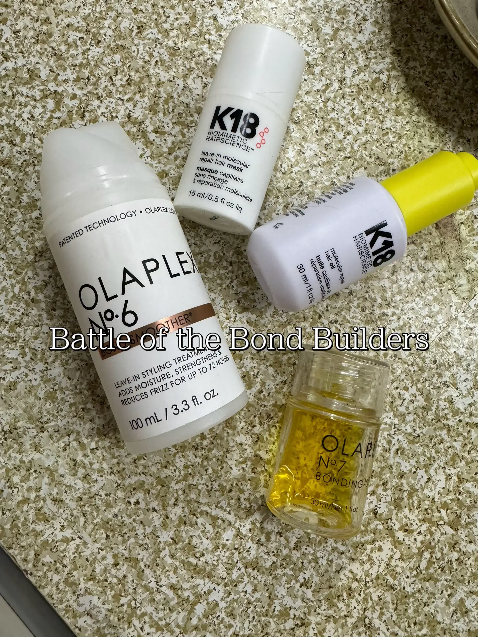 Olaplex No.7 bonding oil vs. K18 Molecular Repair hair oil