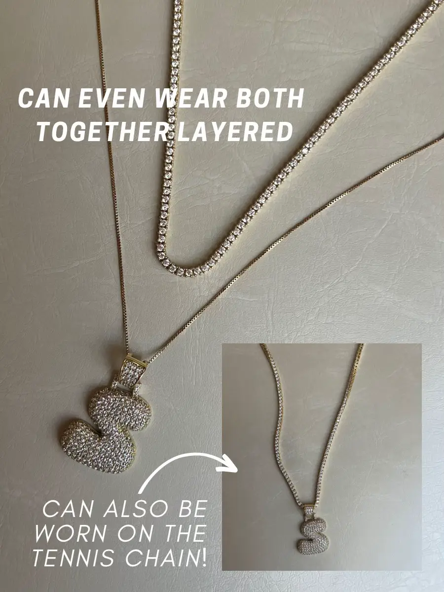 HAILEY BIEBER BUBBLE LETTER NECKLACE DUPE Gallery posted by