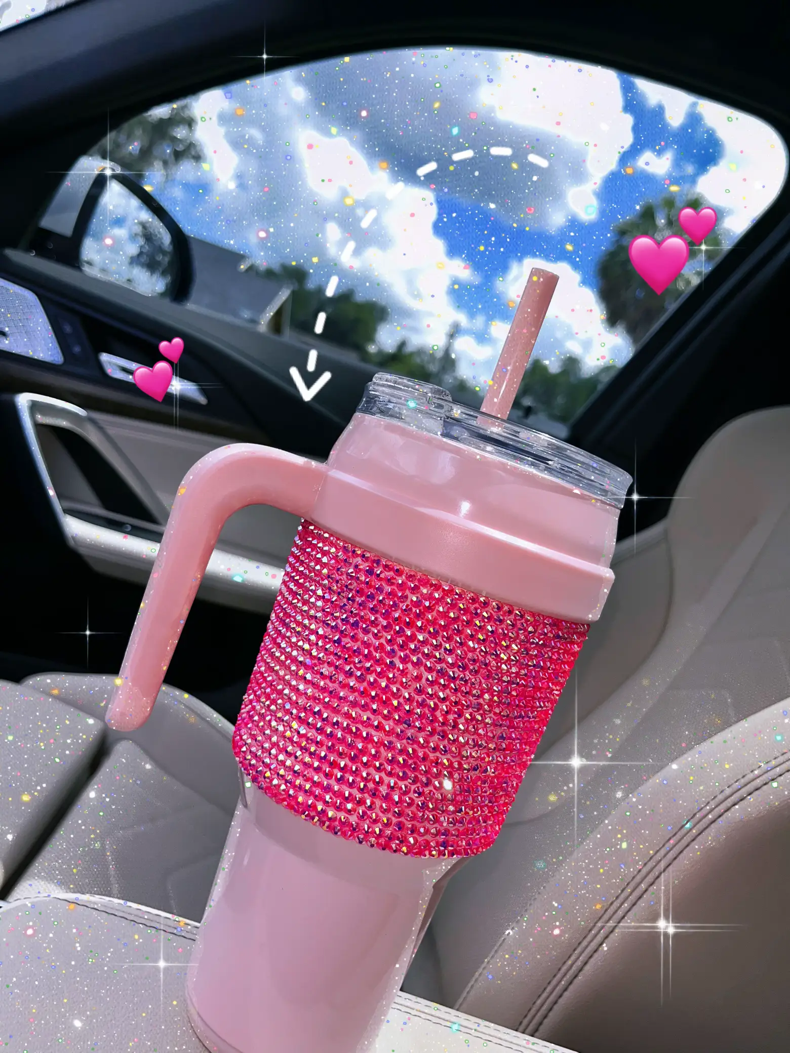 I got this pack of glitter Stanley straws for birthday, I'm obsessed!