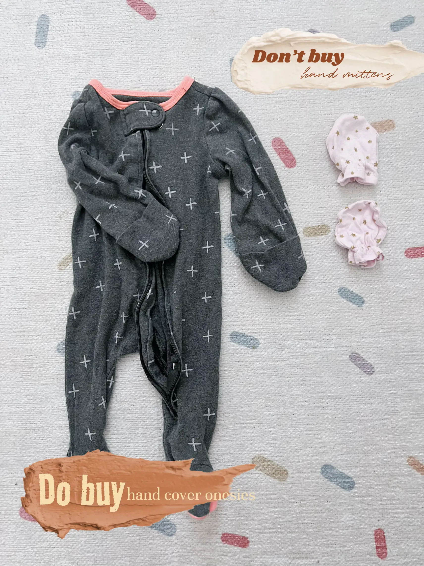 Onesies with best sale hand covers