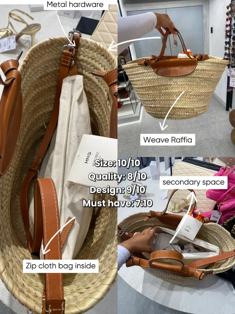 Nia Straw French Basket Market Bag