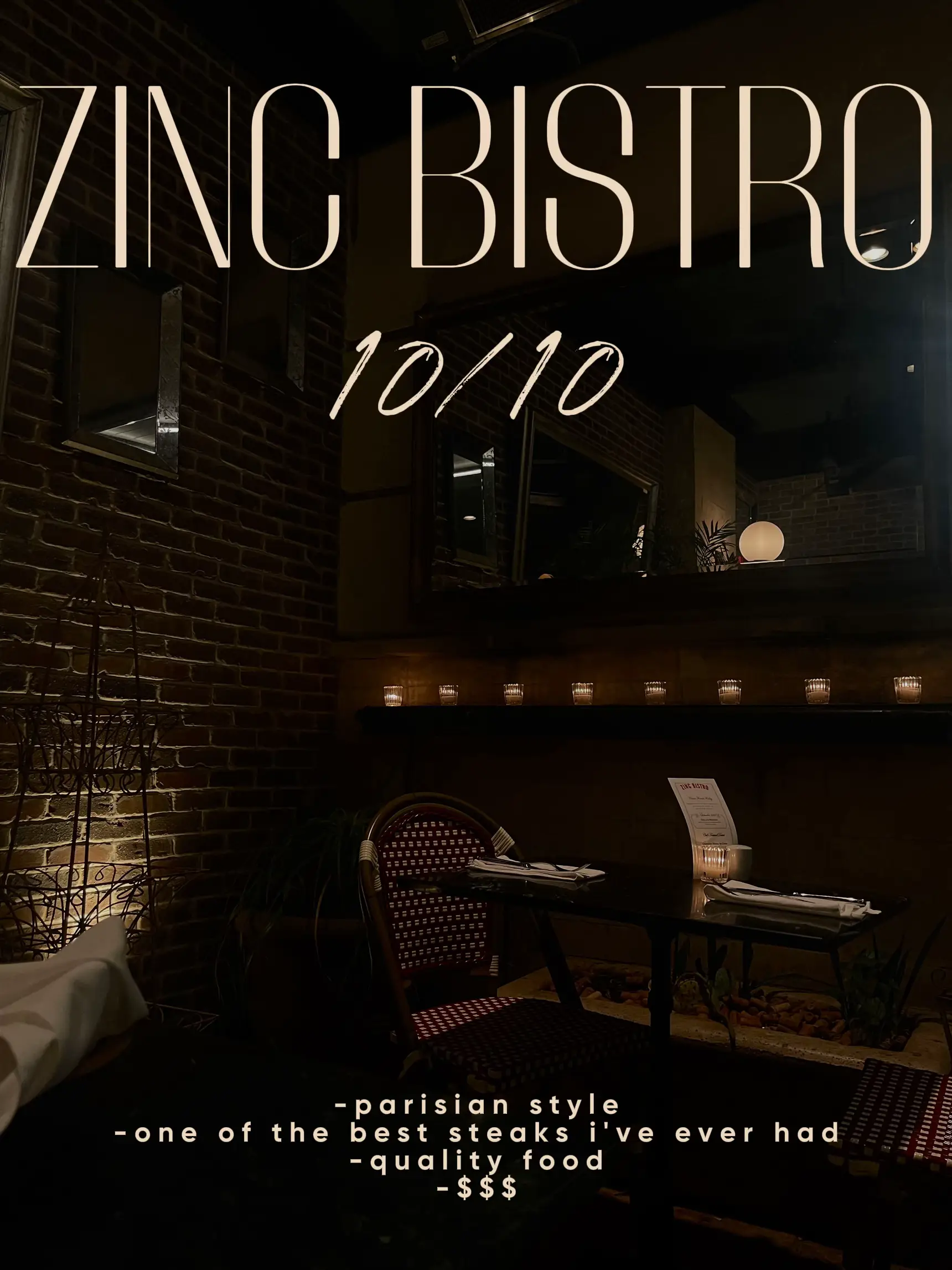  I\C Bistro is a restaurant that specializes in French cuisine. They offer a variety of dishes, including steaks and