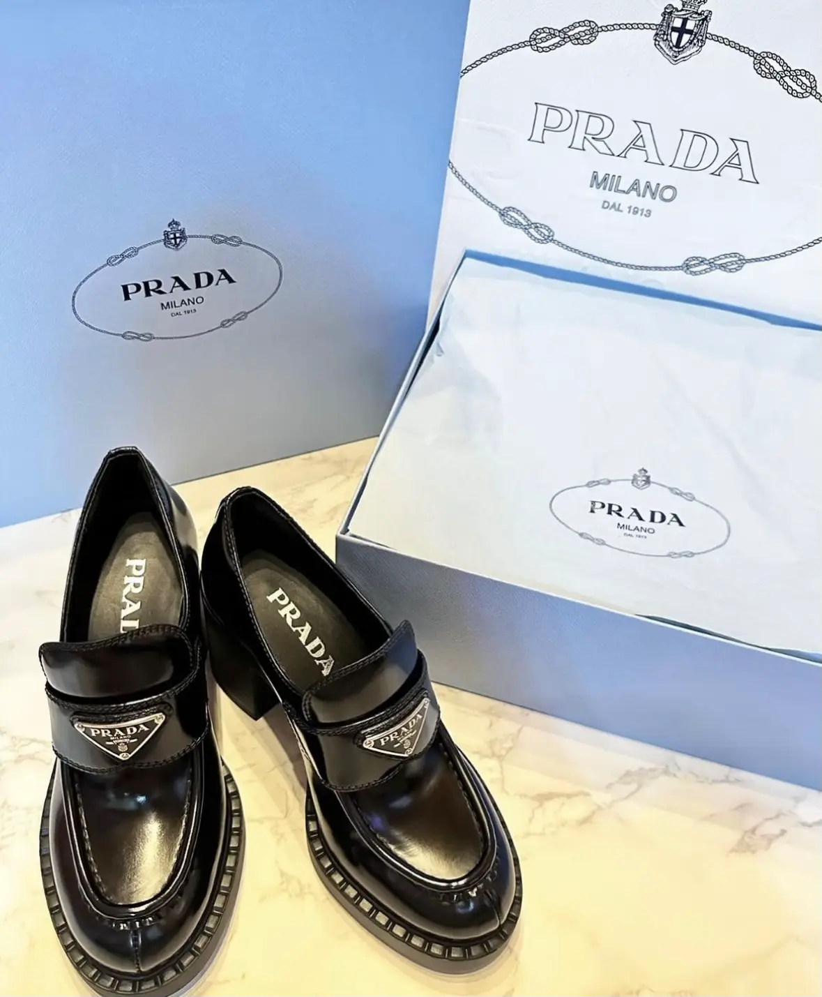 高品質の激安 PRADA モノリス ローファー サイズ5.5 | www.oric