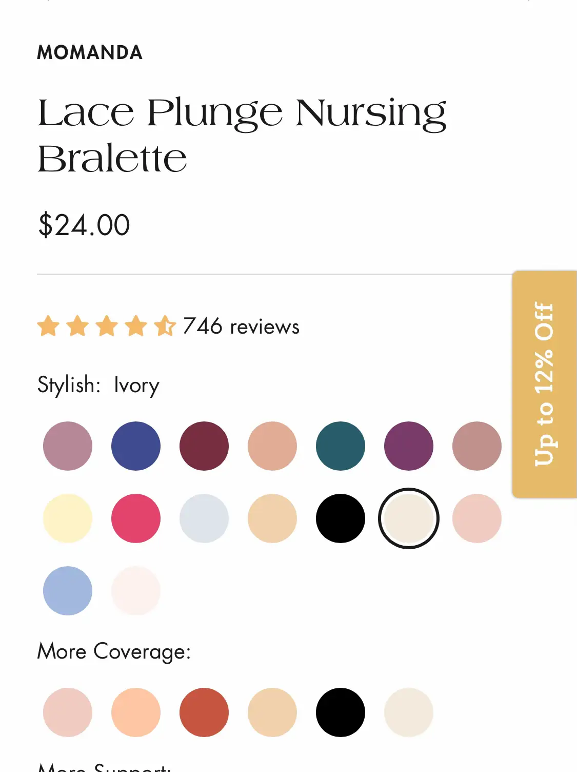 Lace Plunge Nursing Bralette