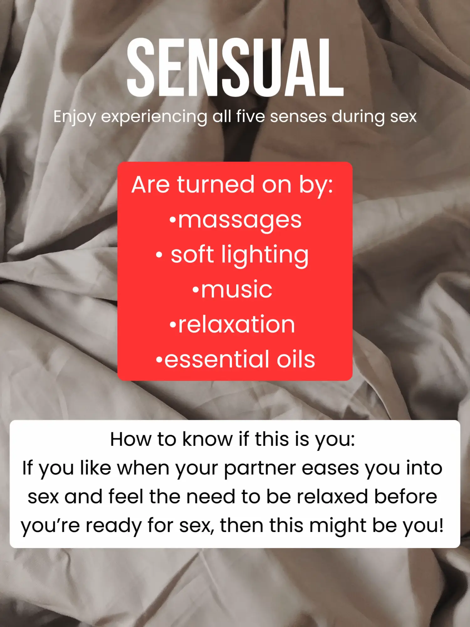  A poster with a sensual experience