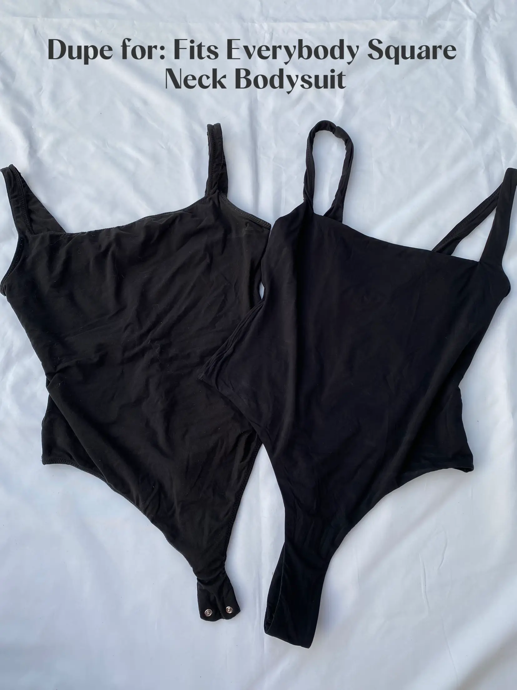 FeelinGirl Square Neck Bodysuit for Women Shapewear Thong Bodysuit Short  Sleeve Top Basic Body Suits Black M : : Clothing, Shoes &  Accessories