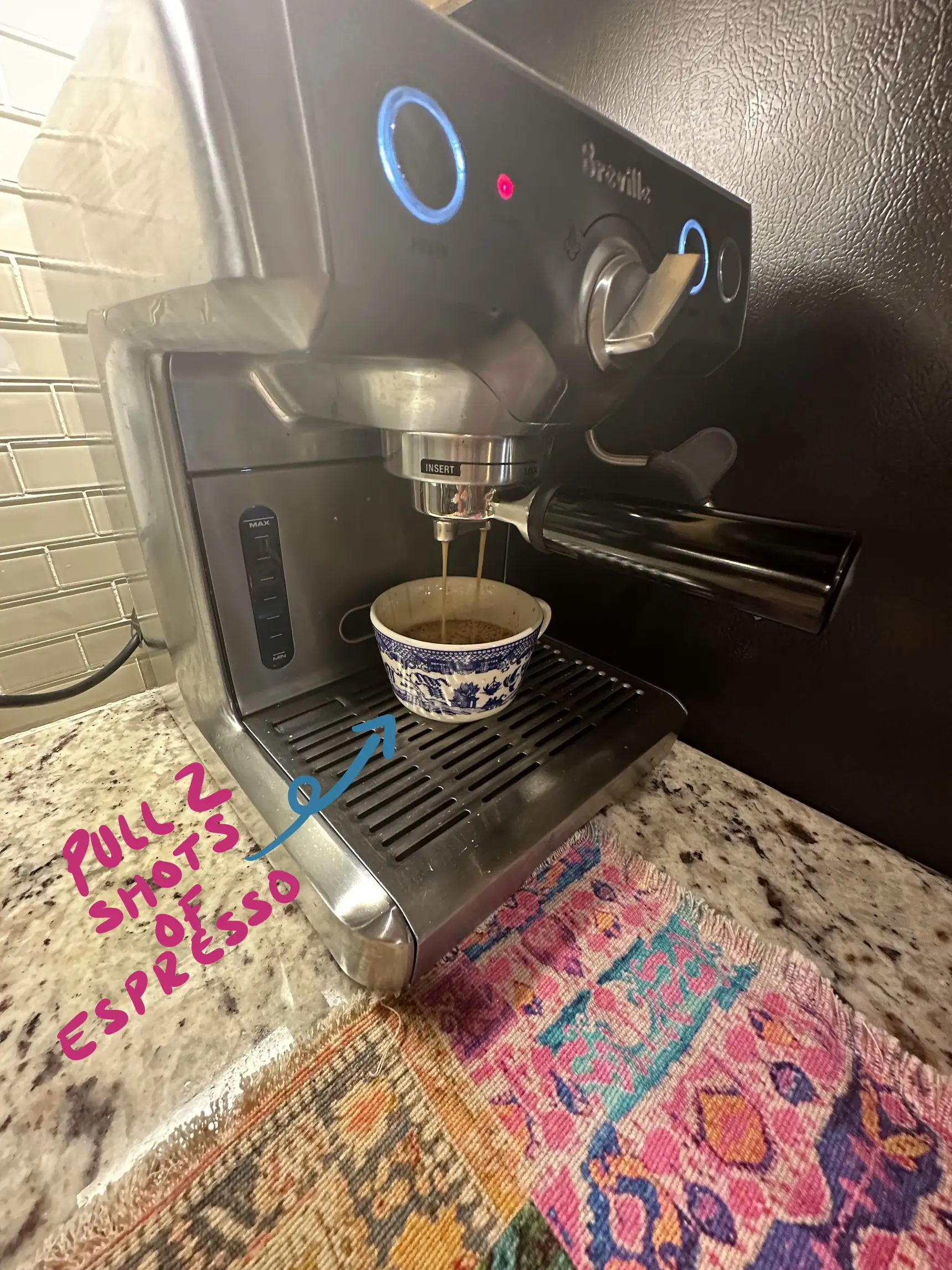 how to use the breville barista express + iced vanilla latte