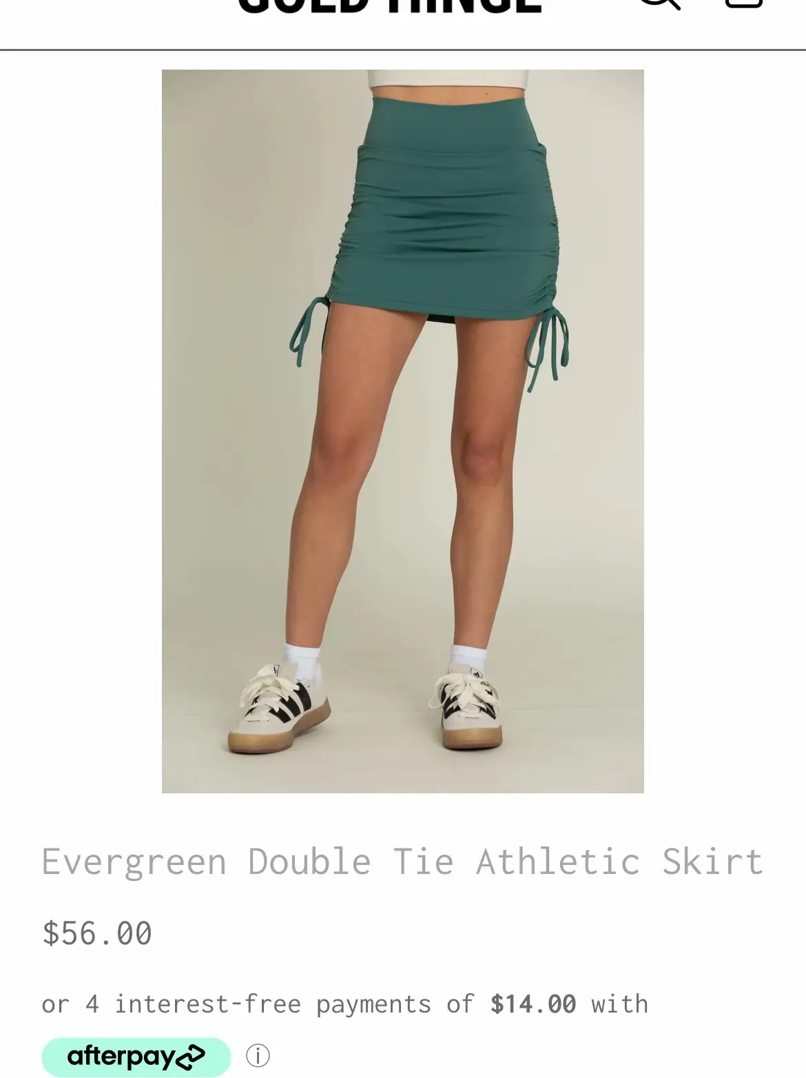 White Double Tie Athletic Skirt – Gold Hinge