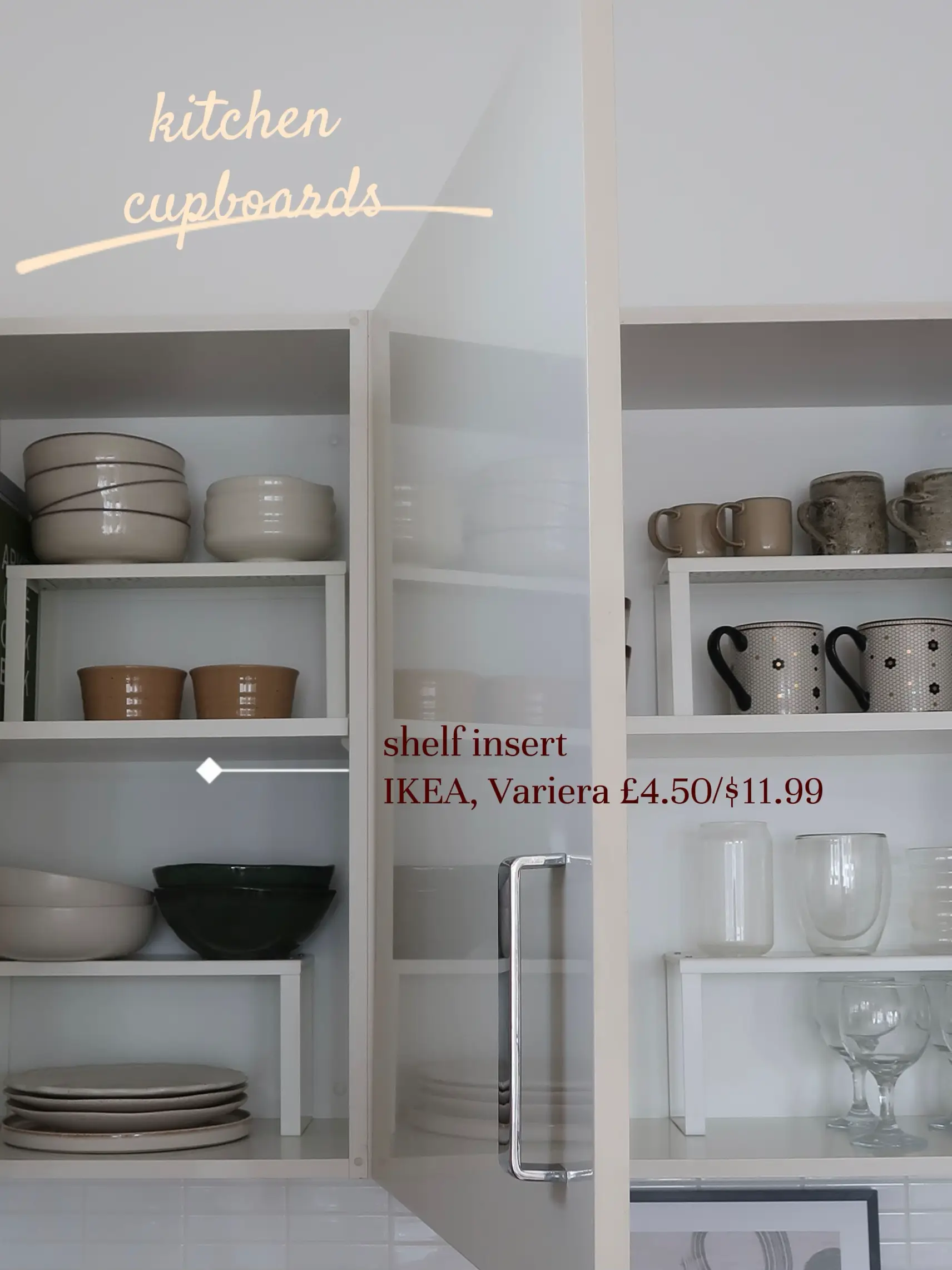 Three  finds to help organize your cup cabinet🙌🏼 We all