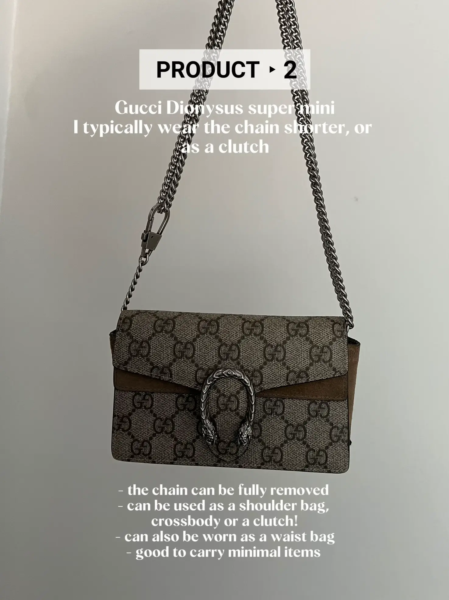 GUCCI DIONYSUS SUPER MINI REVIEW, PROS + CONS, DIFFERENT WAYS TO WEAR