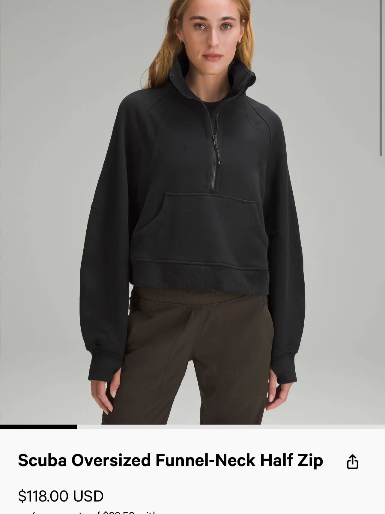 Just received my Scuba Oversized Funnel Neck Half-Zip in Smoky Red! : r/ lululemon