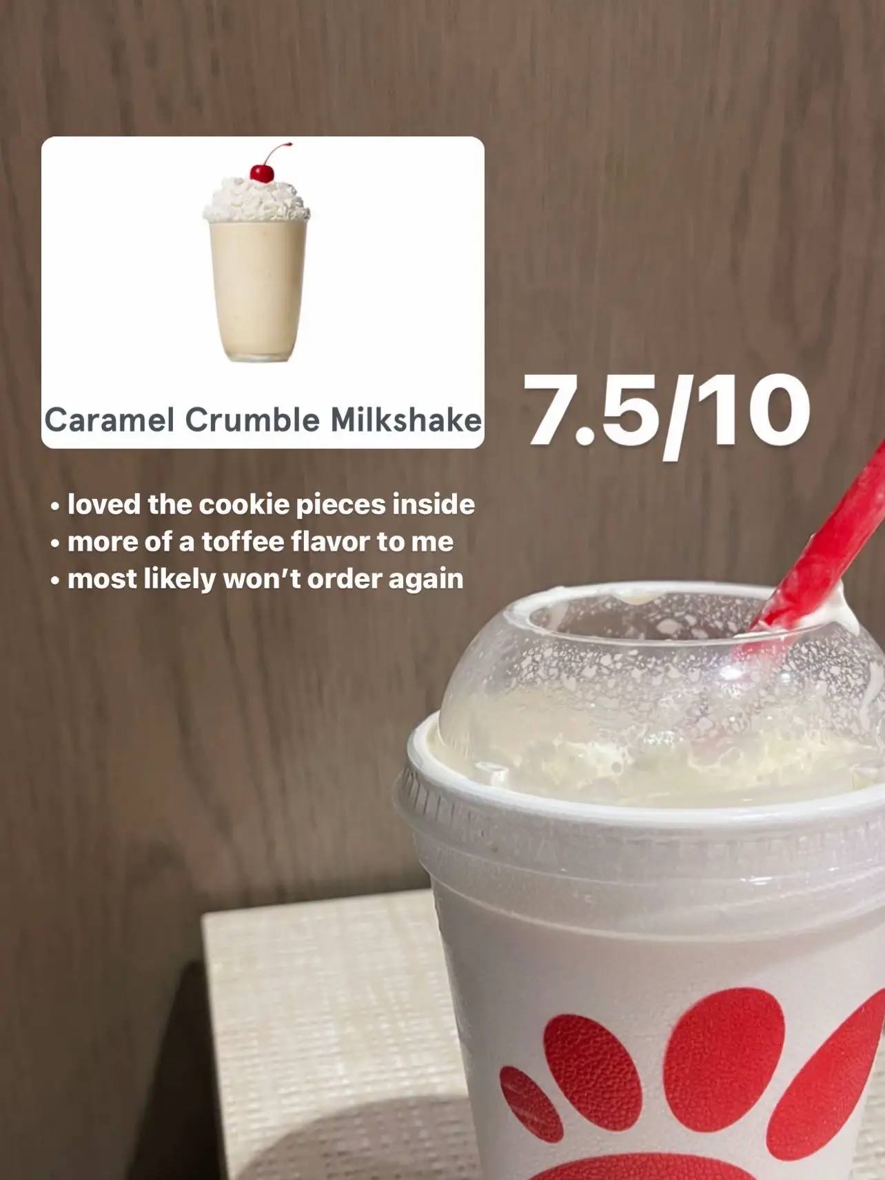 Caramel Crumble Milkshake, No longer available