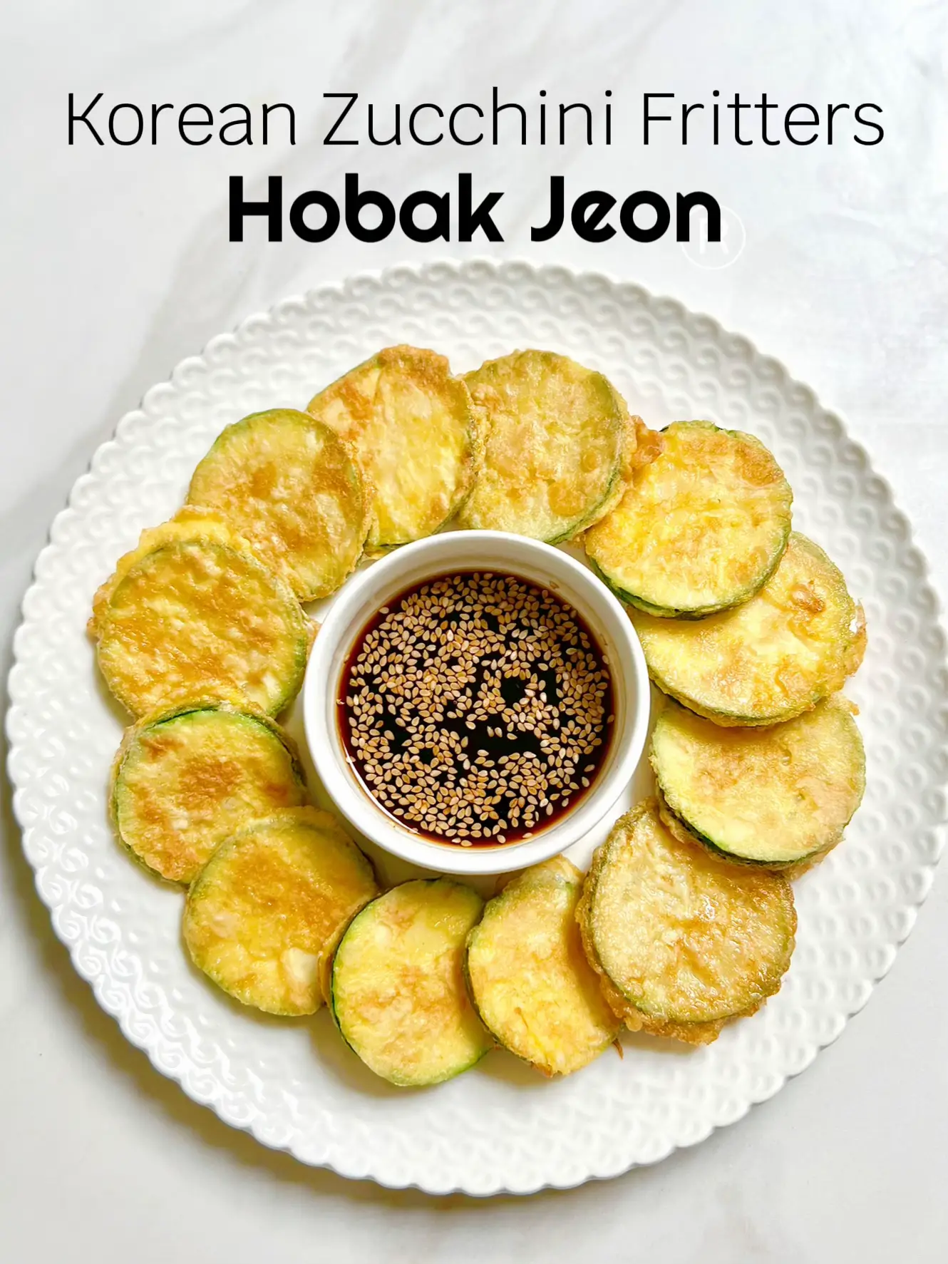 Pan Fried Korean Zucchini (Hobak Jeon) - My Korean Kitchen