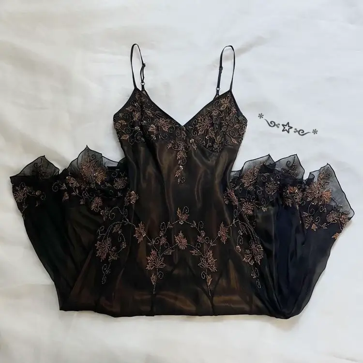 Victoria's Secret black Lace and silk bra / bralette - Depop