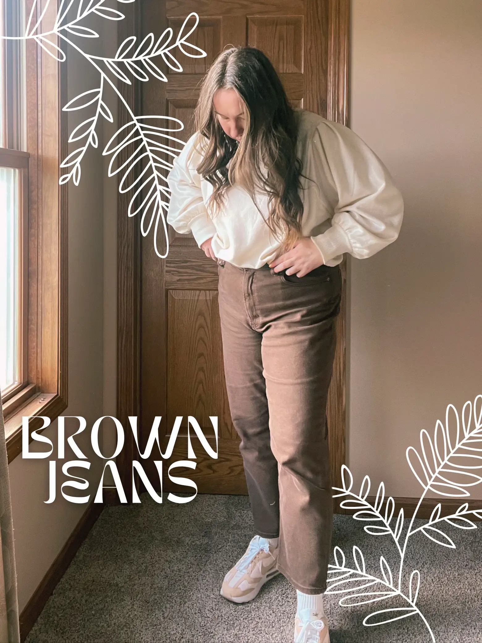 brown jeans women