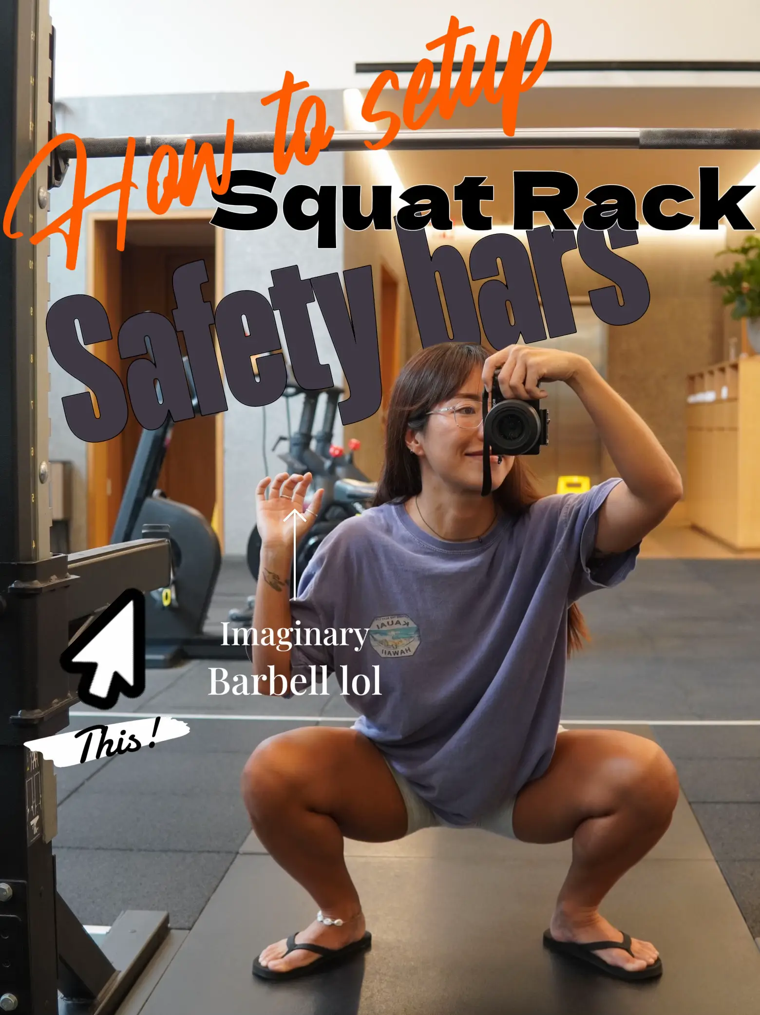 Squat rack safety online bar height