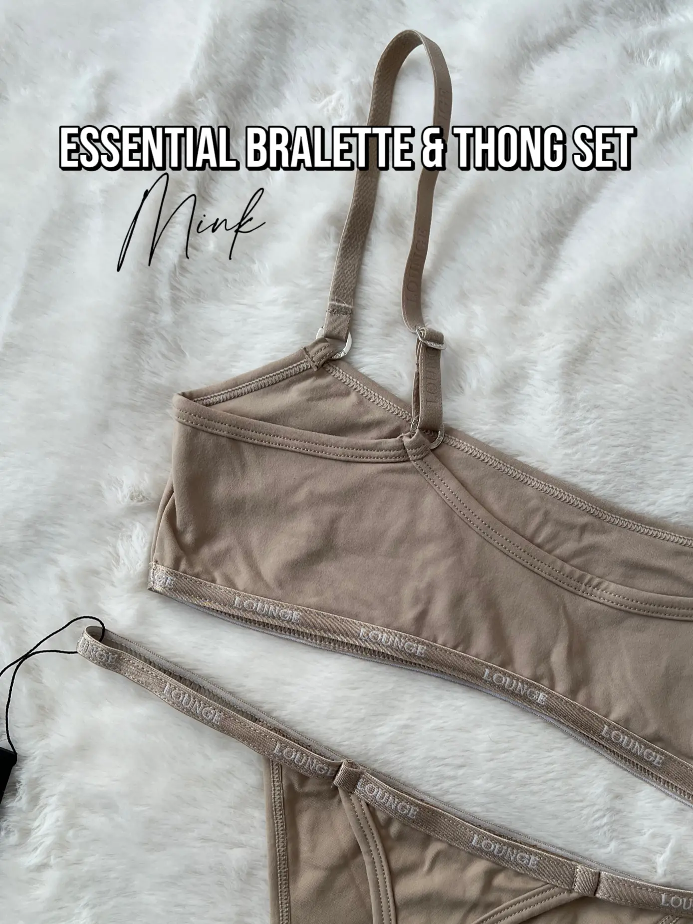 Essential Bralette & Thong/Briefs Set - Blue Charcoal – Lounge