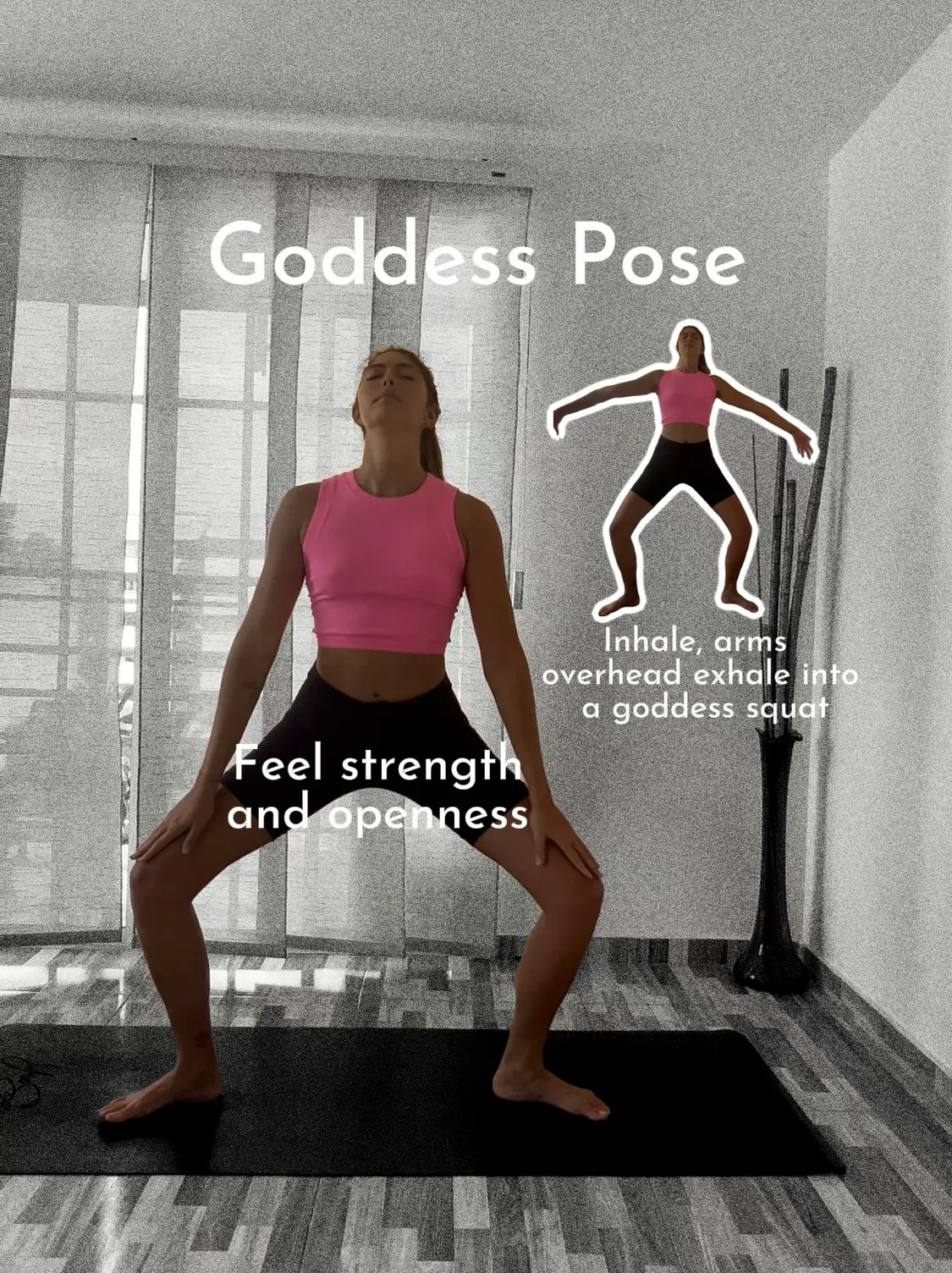 goddess pose  Yoga lifestyle inspiration, Beautiful yoga, Yoga fashion
