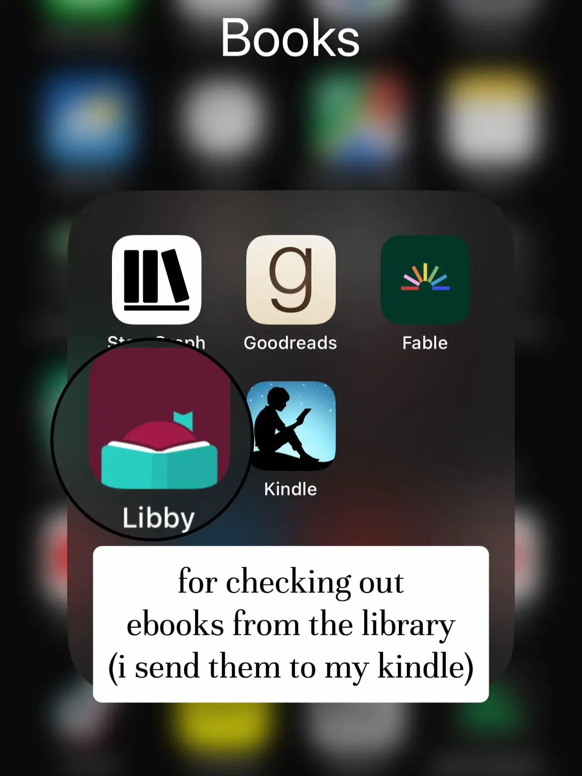  A screen showing a list of books for checking out.