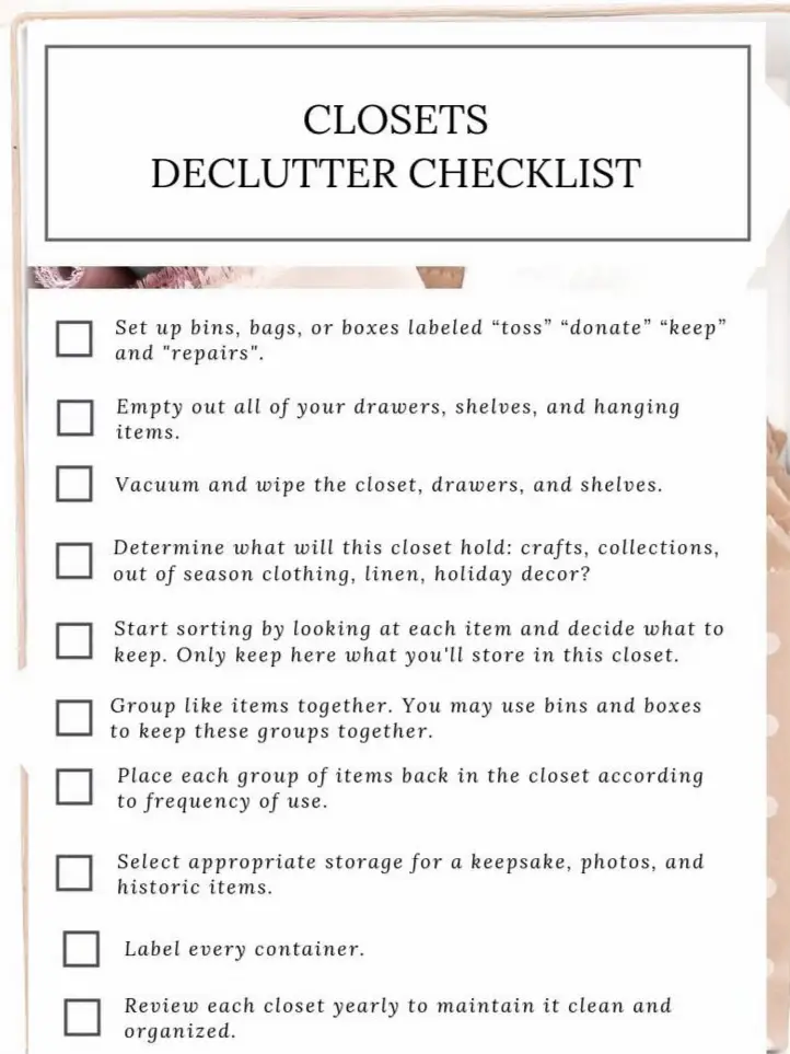 Decluttering Tips for Clothing - Those Someday Goals