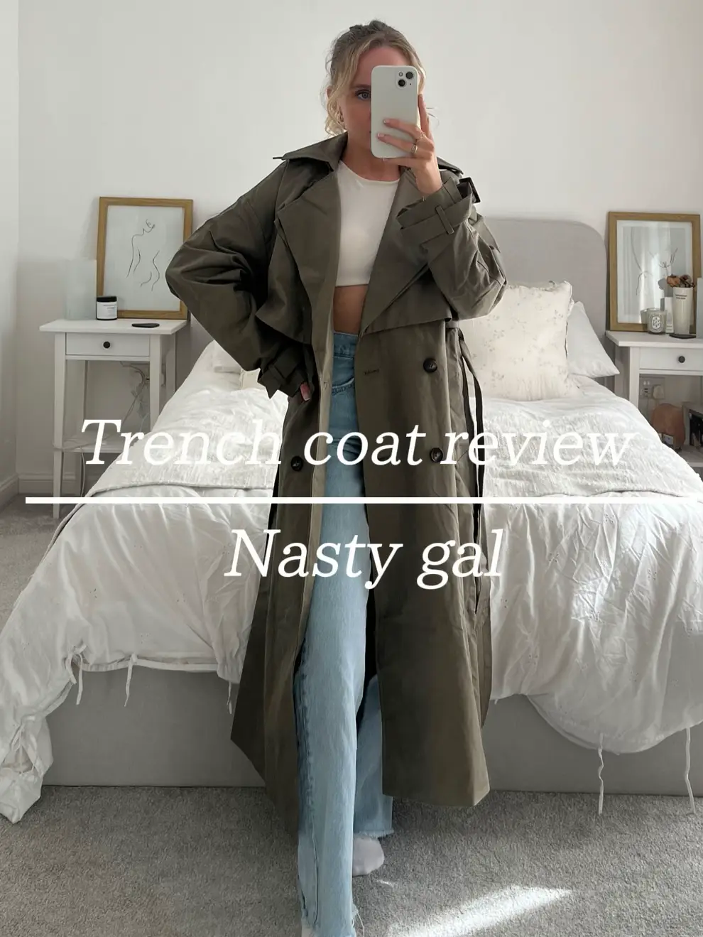 Product Review: NA-KD Blue PU Trench Coat