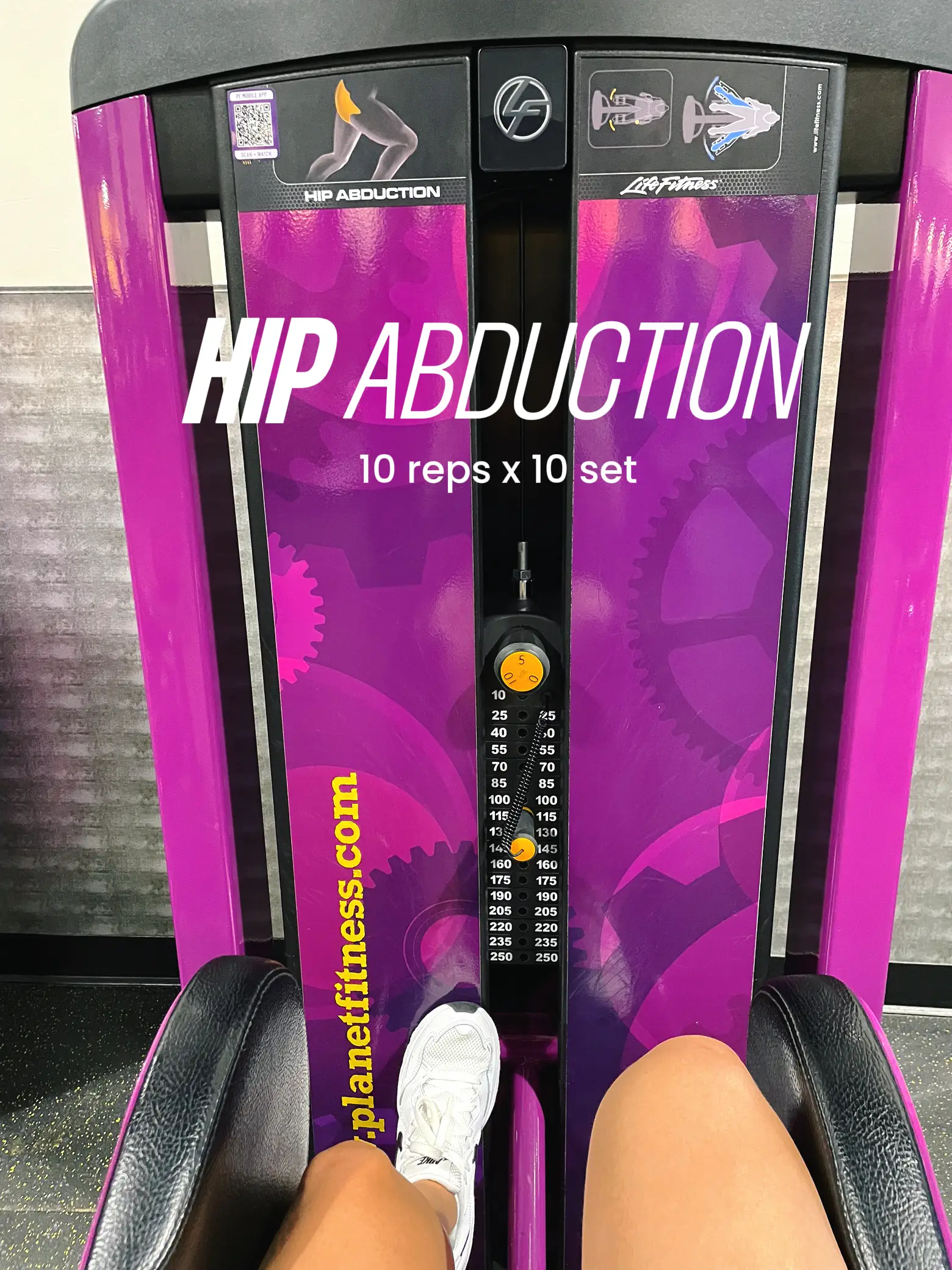 Abductor machine planet discount fitness