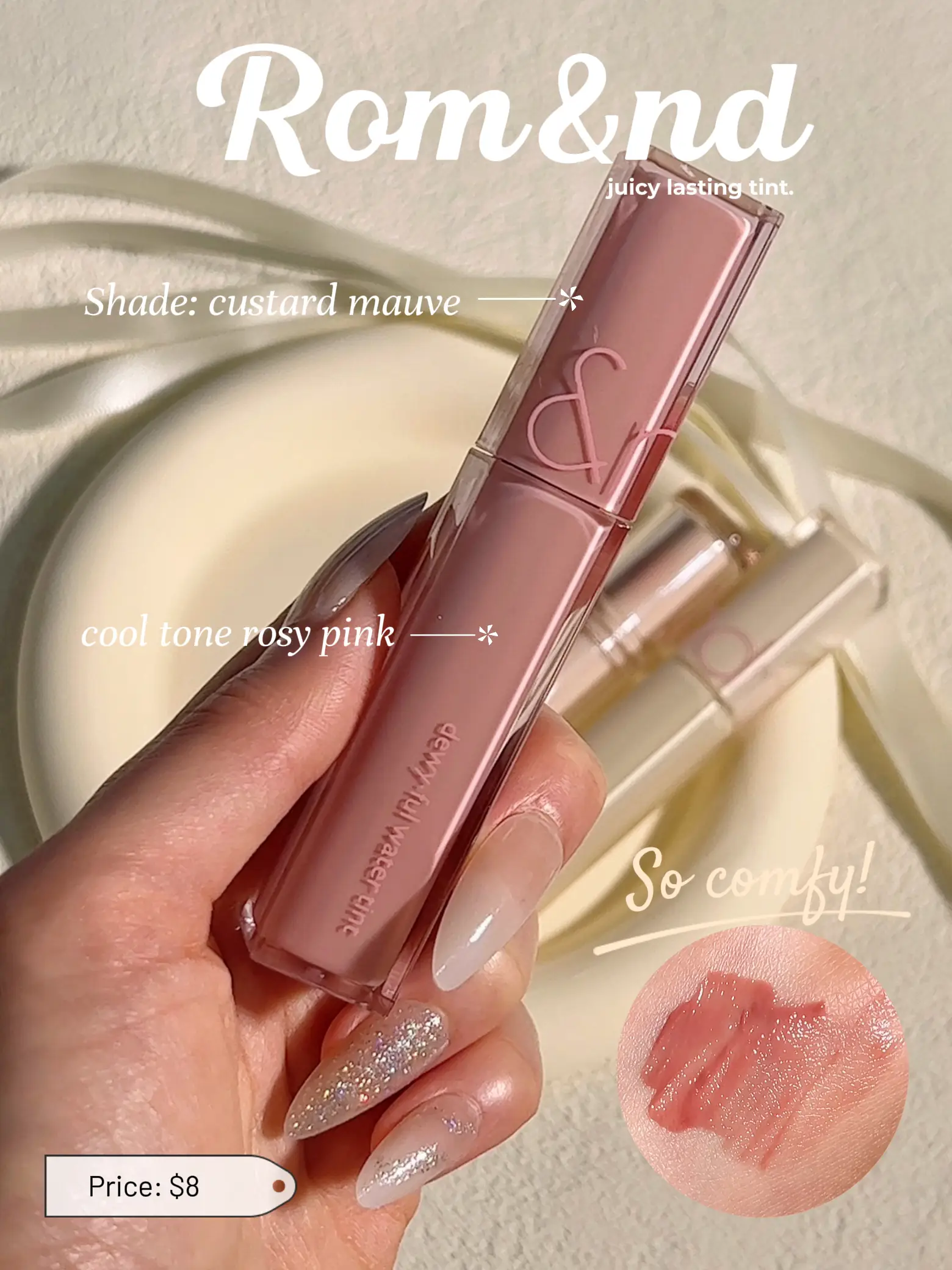 26 very berry pink Juicy lasting tint Romand mini review : r/AsianBeauty