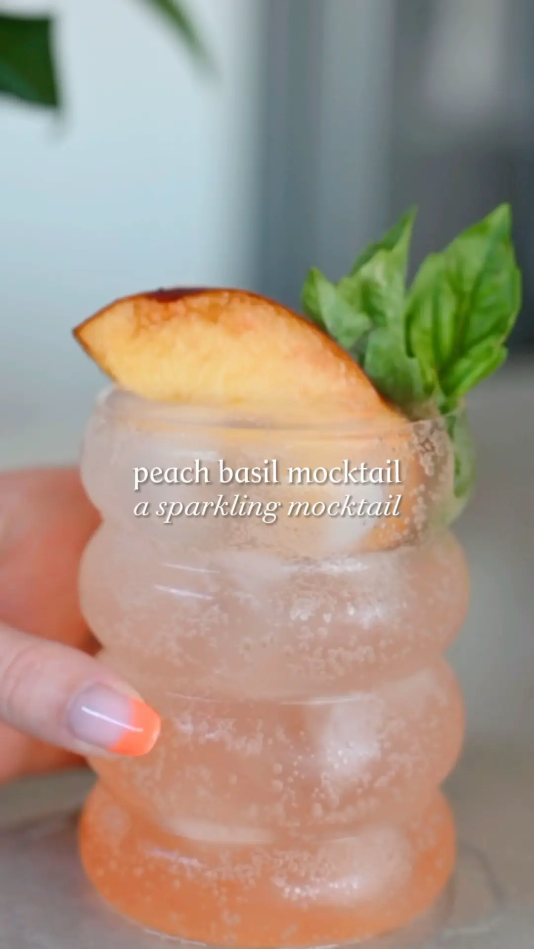 Peach Tea Sparkling Mocktail - Floured Frame