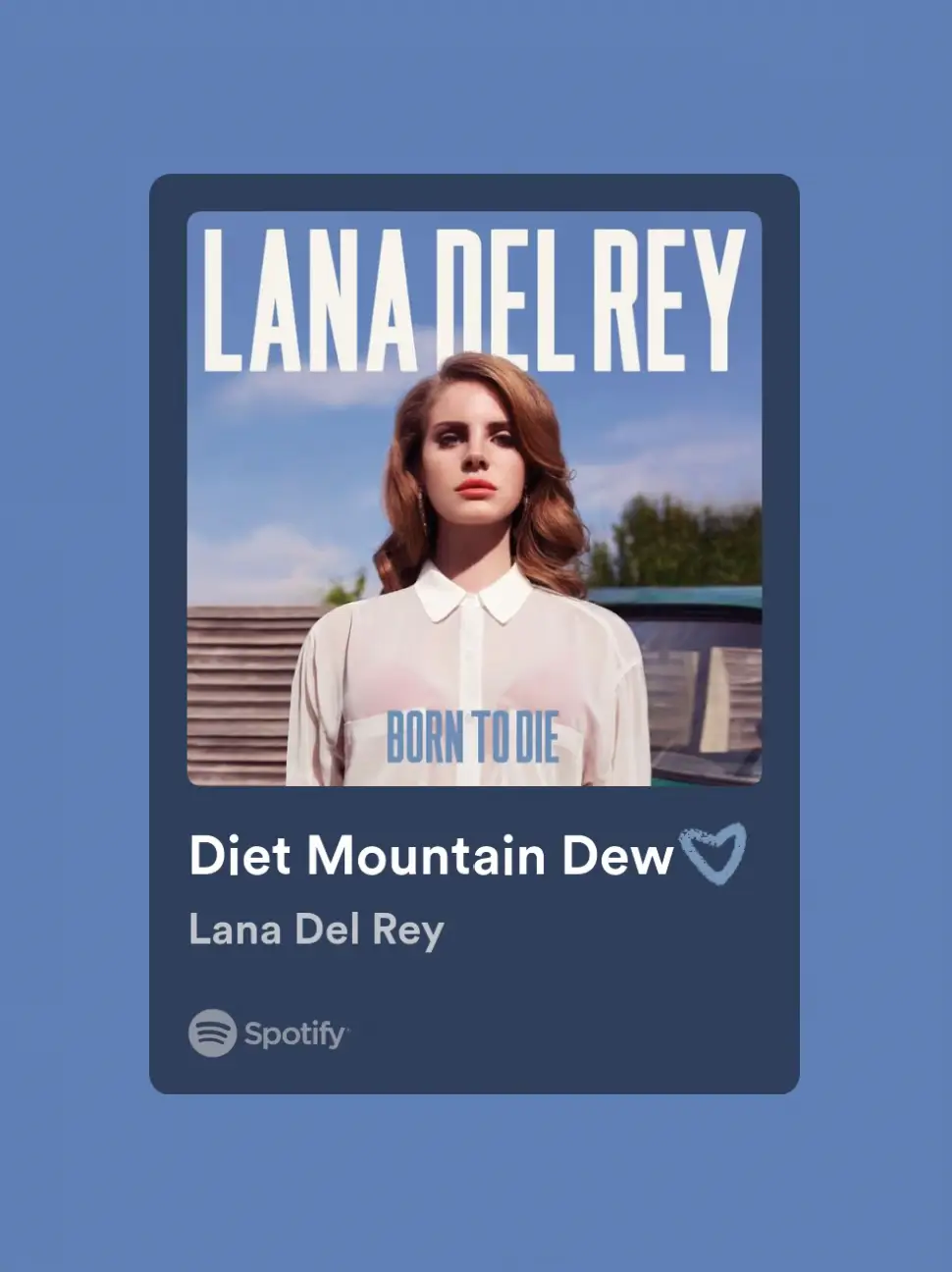  A Spotify ad for Lana Del Rey with a picture of her.