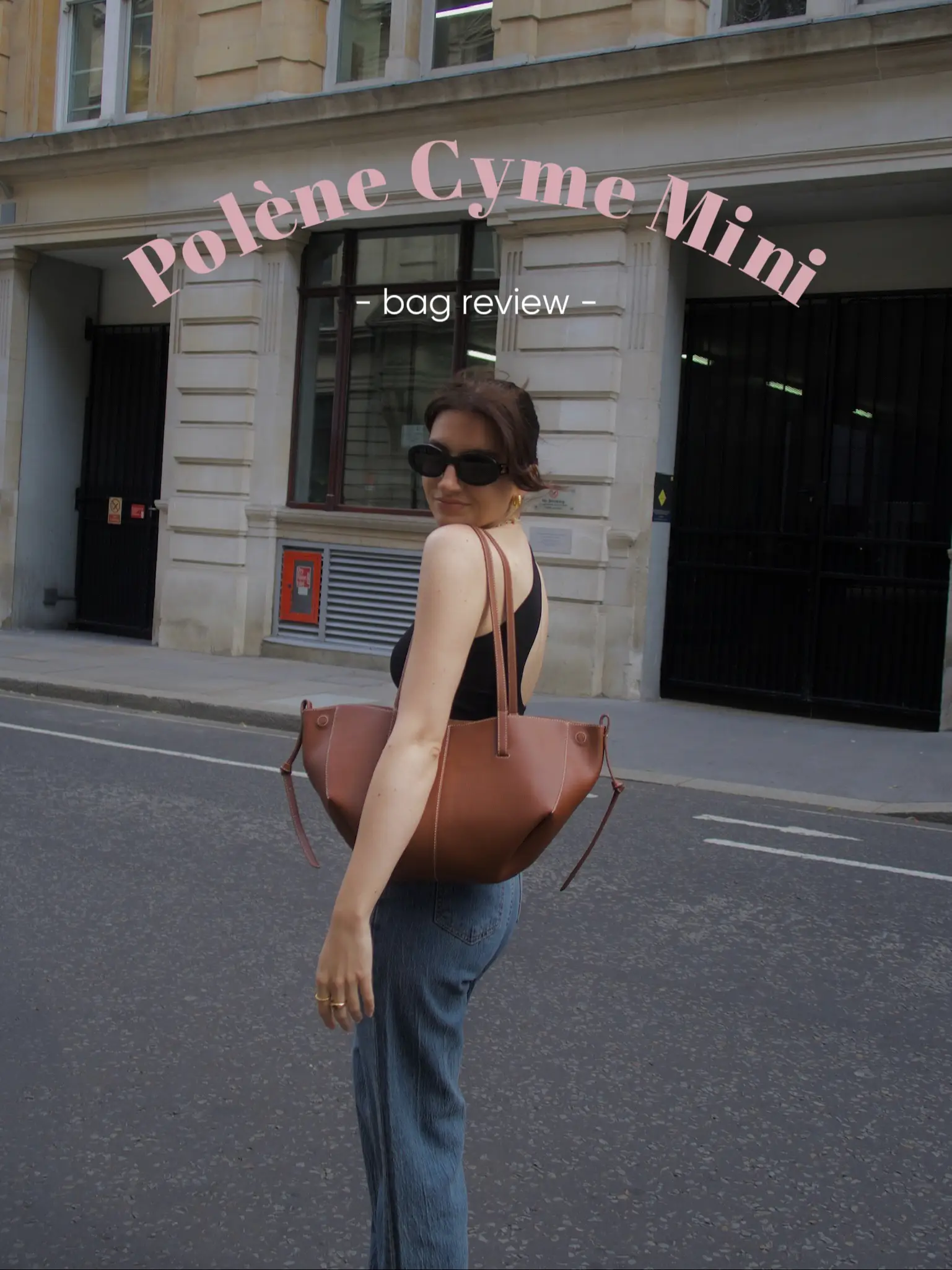 Polène | Bag - Cyme Mini - Taupe Textured Leather