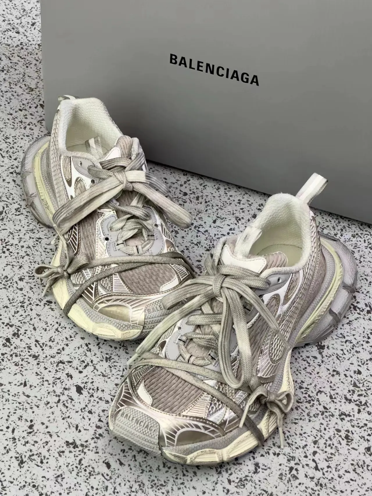 Everyday Balenciaga Track.2 Clear Sole Sneakers in Red