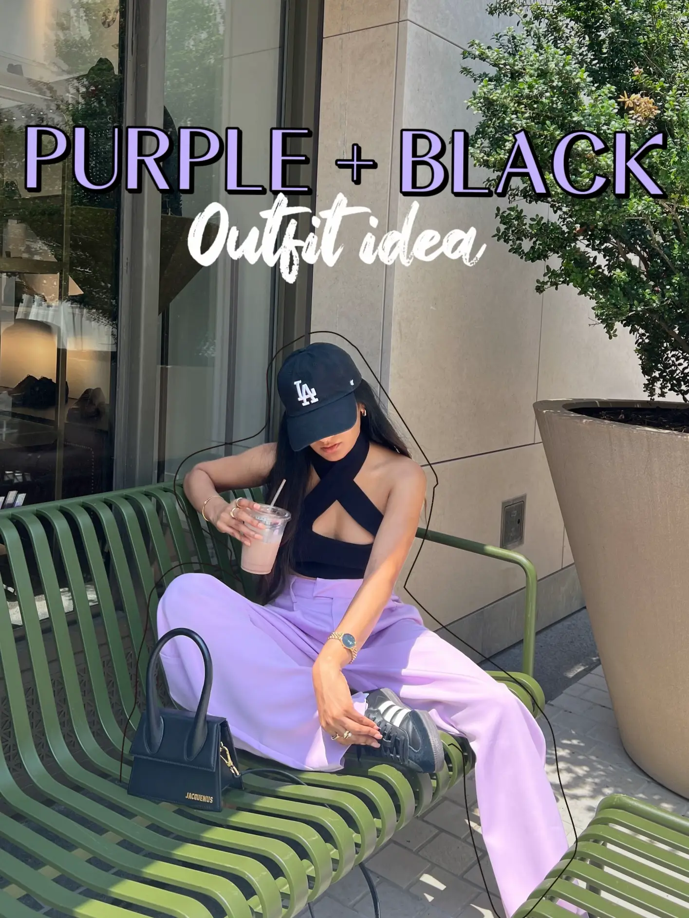 Mauve and black outlet outfit