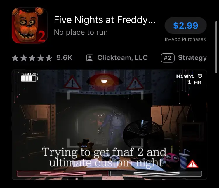 Trying to get fnaf 2 and ultimate custom night, Gallery posted by 𓆉Ava  dowden𓆉