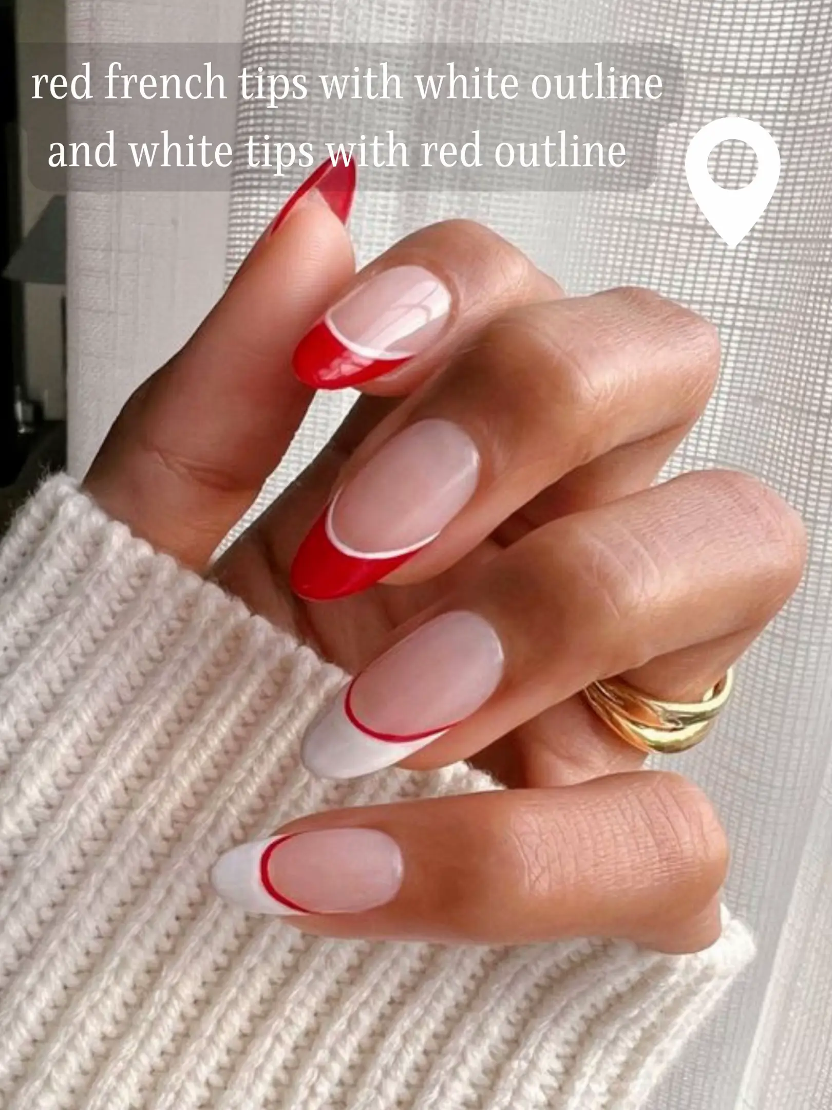 red and white nail designs with rhinestones - Lemon8 Search