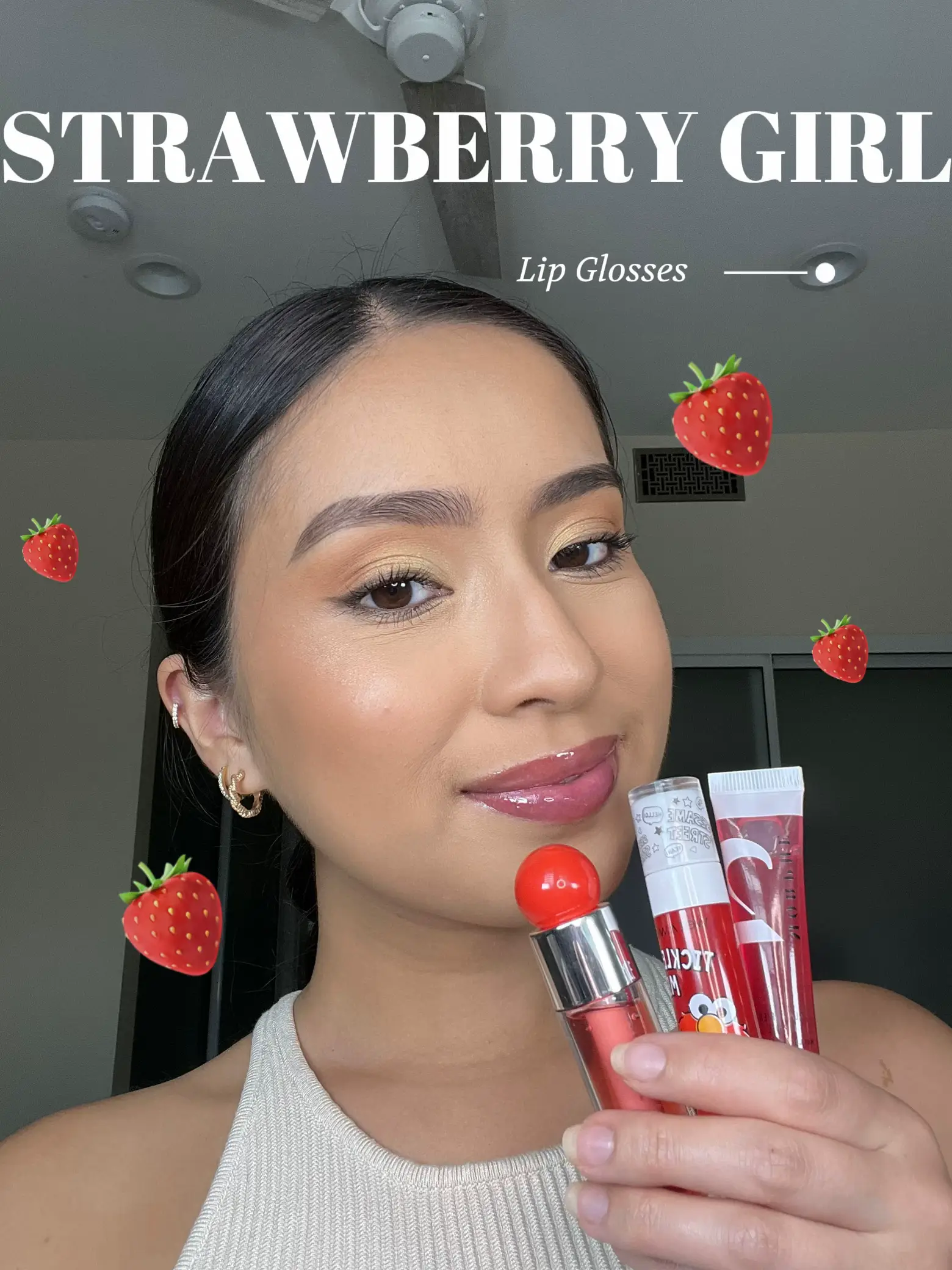 STRAWBERRY GIRL TREND 🍓 💄Model Hailey Bieber posted a video where she  talked about how she does her “strawberry makeup” We decided to k…