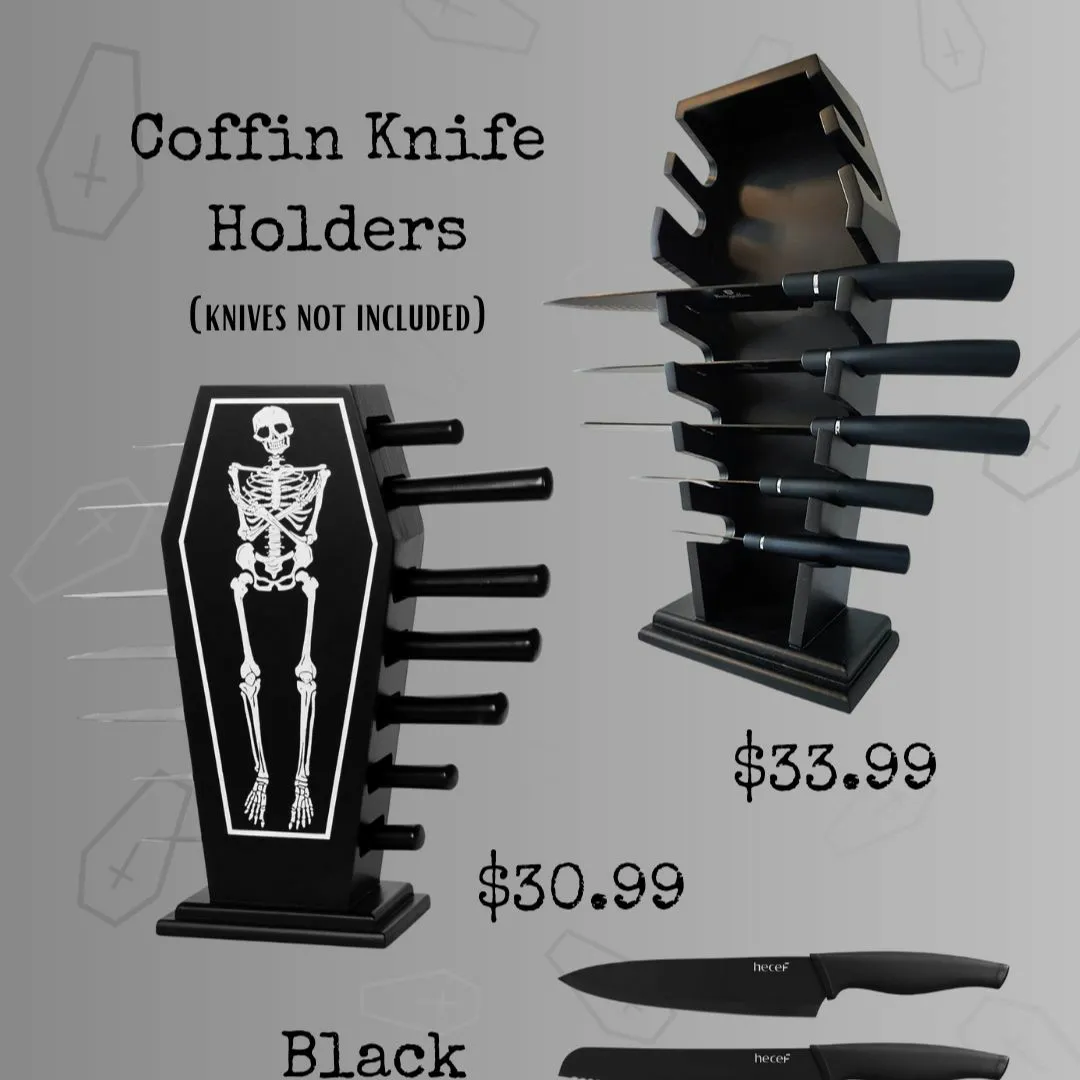 Gothic Knife Holder Gothic Kitchen Decor Gothic Home Decor Goth Kitchen  Accessories & Coffin Knife Holder without Knives -  Denmark