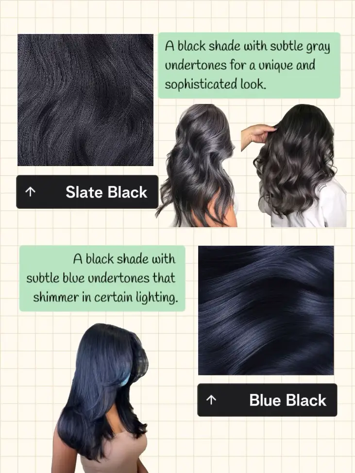 black hair with blue undertones