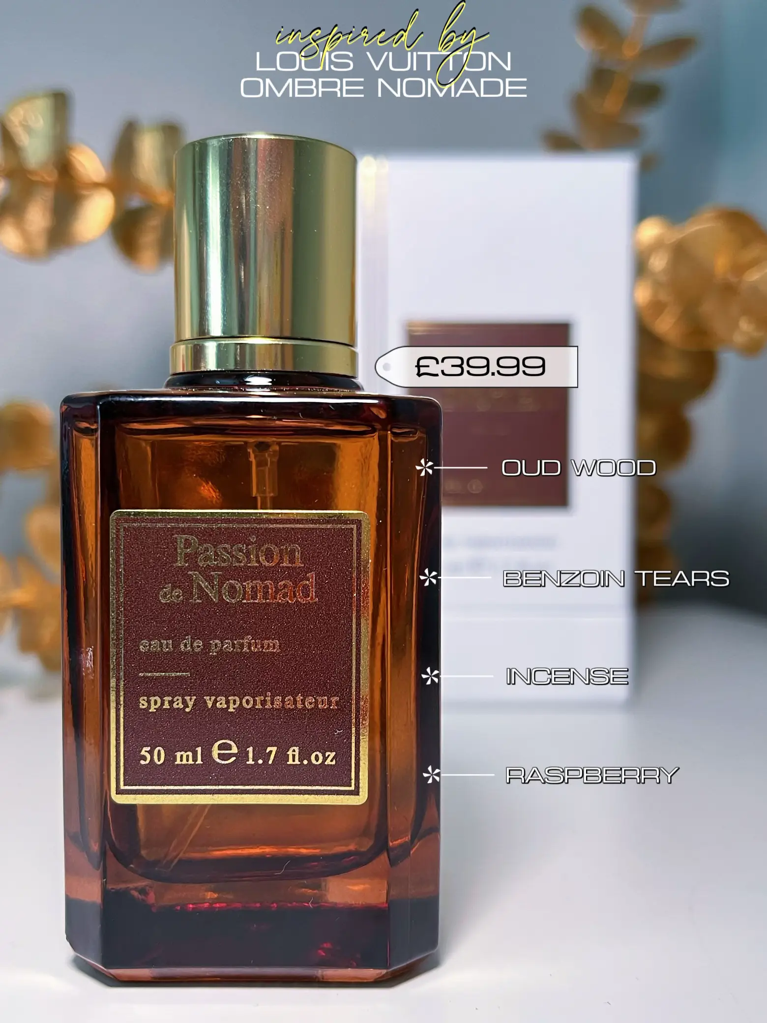 Inspired by Louis Vuitton Ombre Nomade (50ml Eau De Parfum)