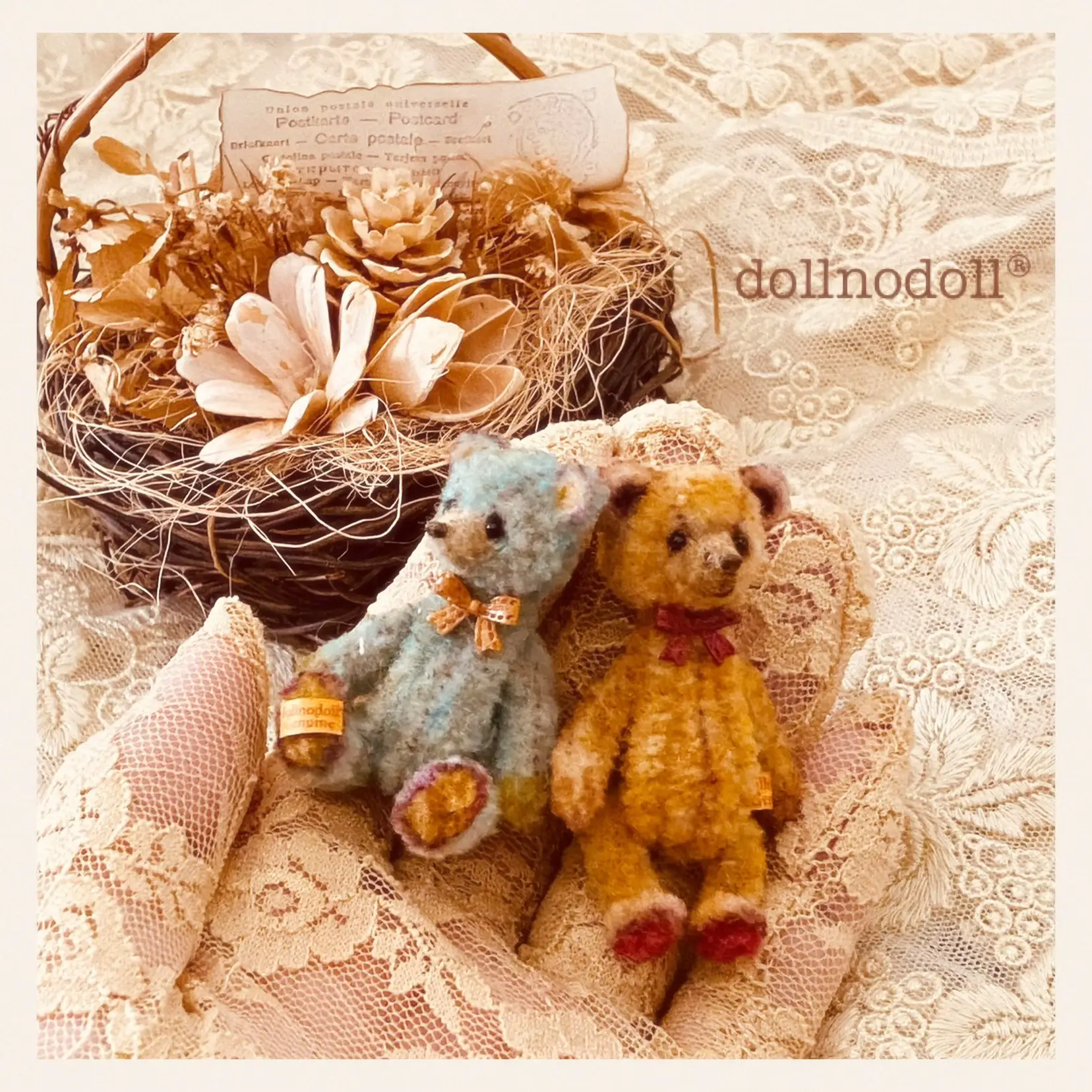 日本作家 テディベア アンティーク ぬいぐるみ くま 作家 手作りアート