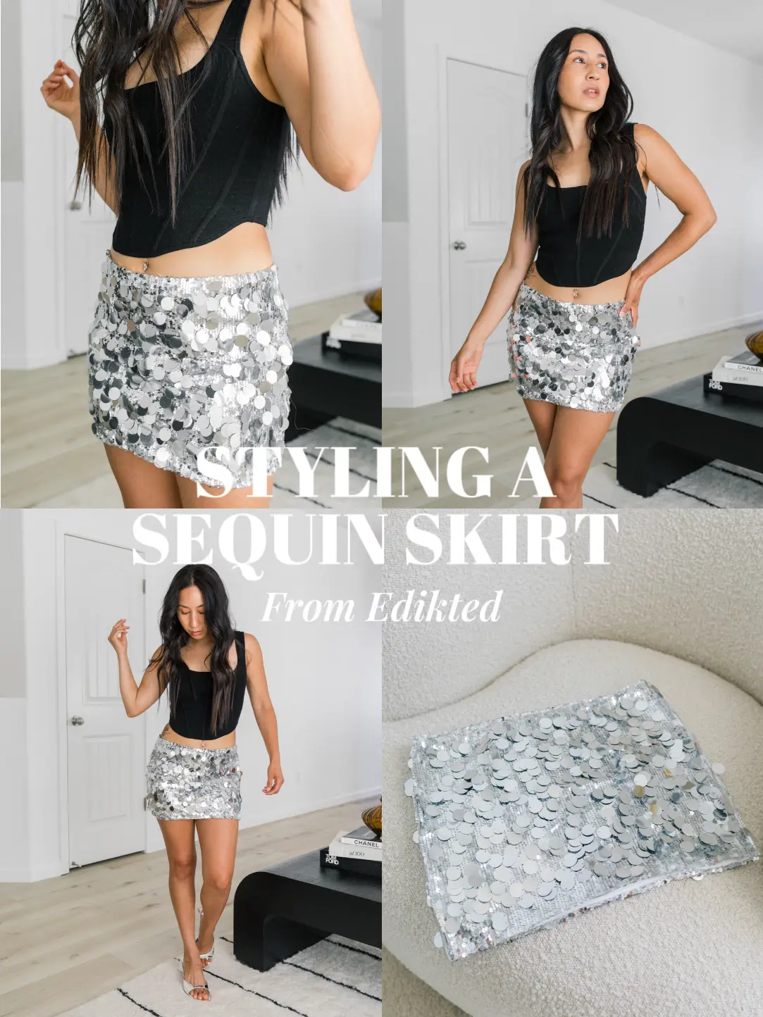 How to Style a Sequin Skirt