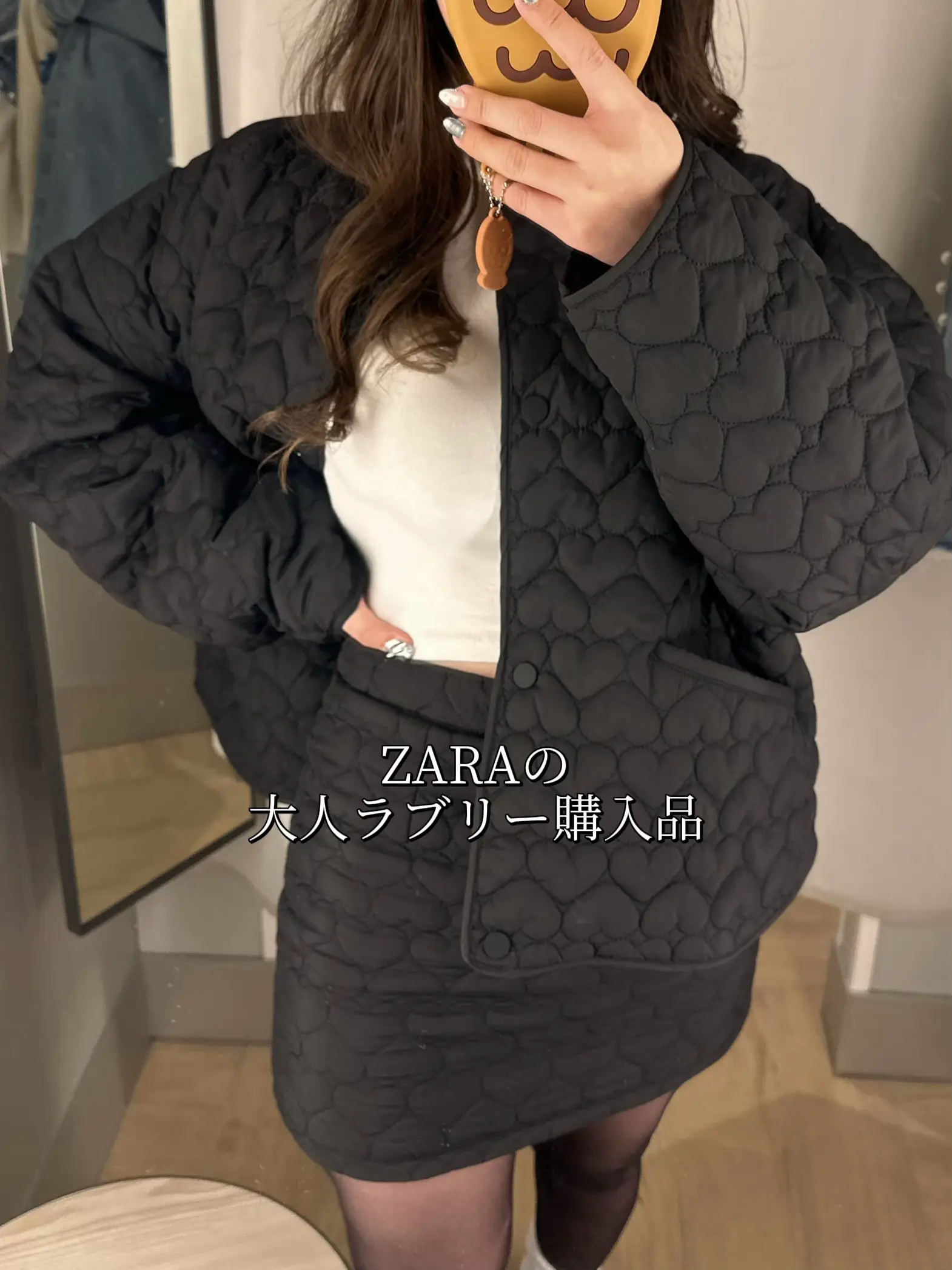 ZARA ハートキルティングジャケット XS（ハート キルティング