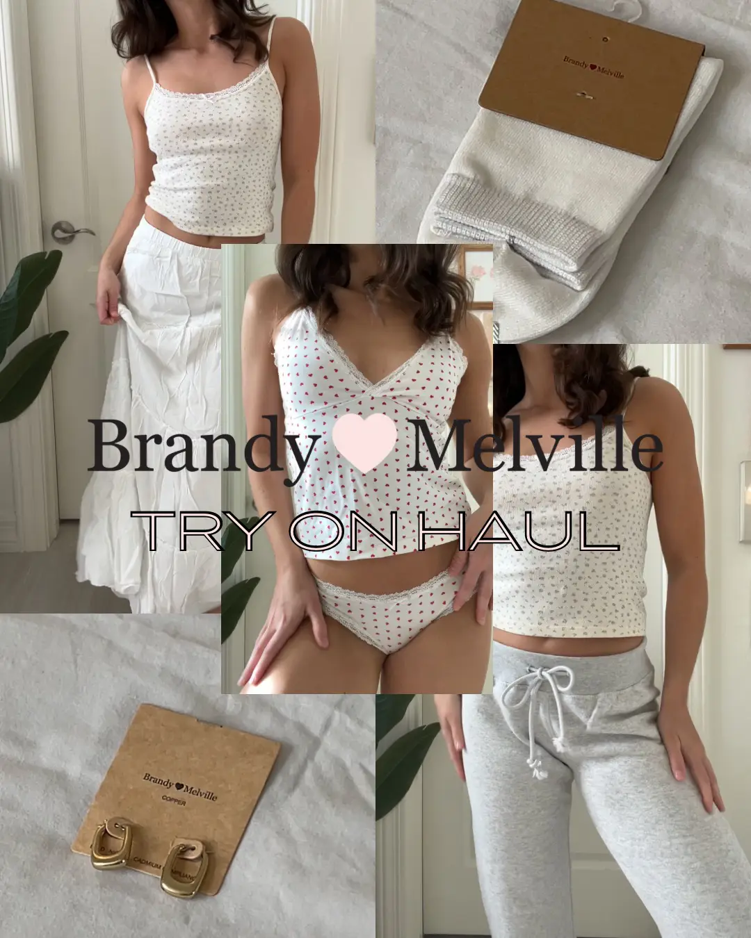 Stripe Scallop Underwear  Brandy Melville Womens Intimates - The