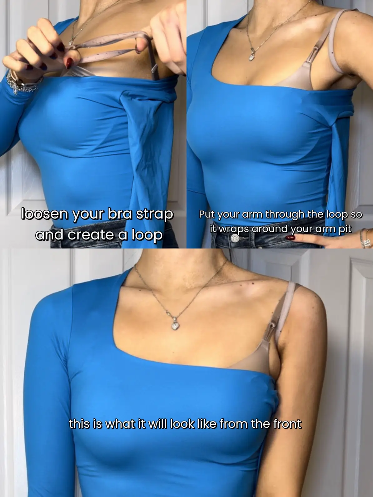 Styling Hack! When you need a strapless bra! Say you're in a pinch