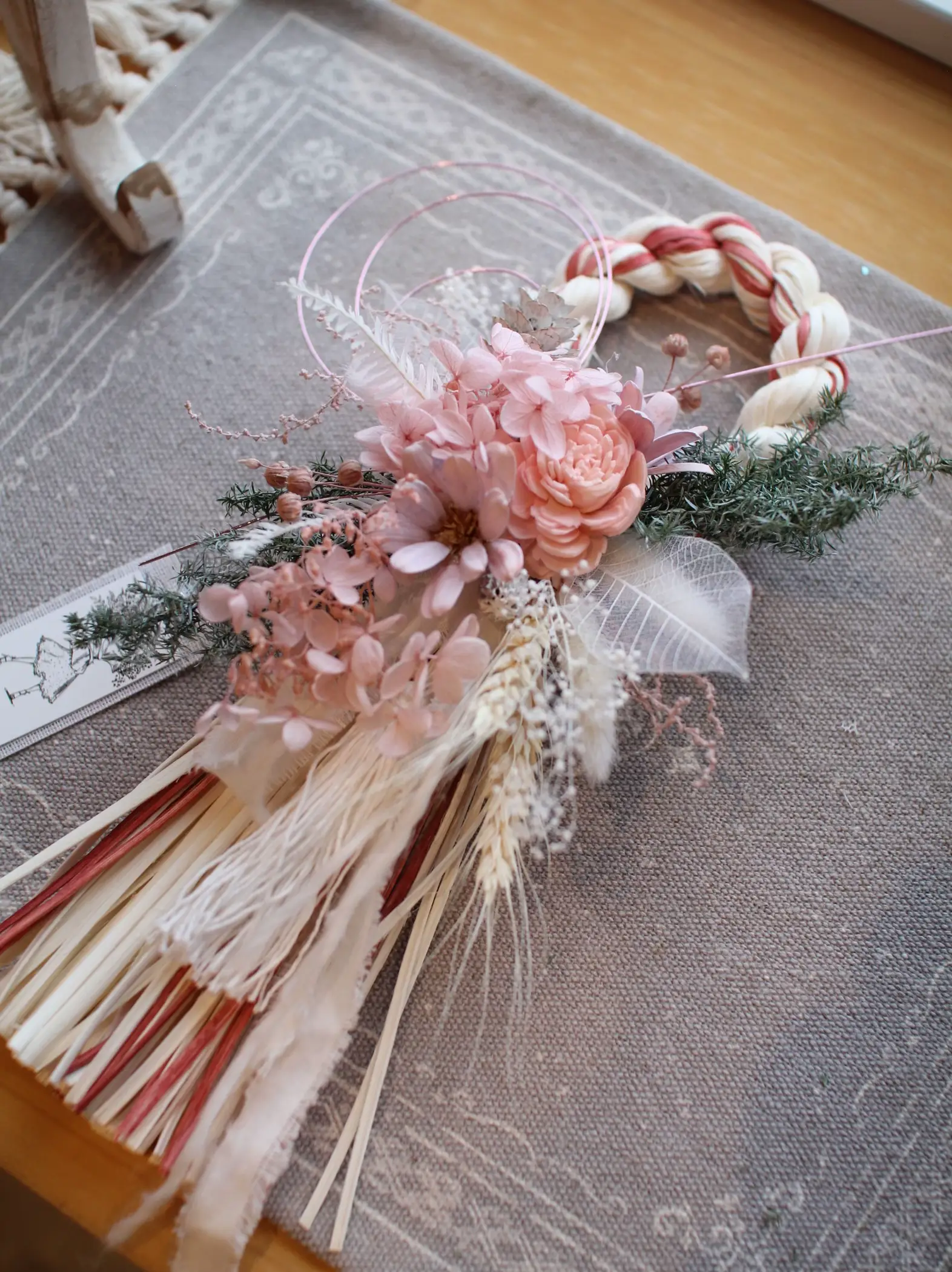生花のしめ縄飾り | CAINZ DIY Square 【sold】ピンクベースで可愛い