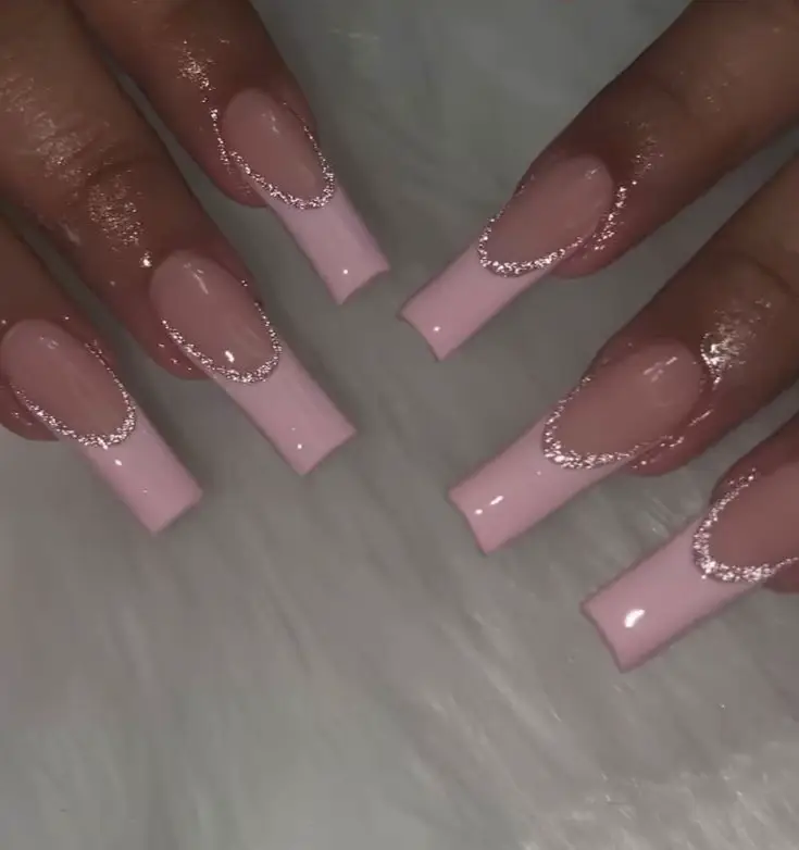 Simple cute store coffin nails