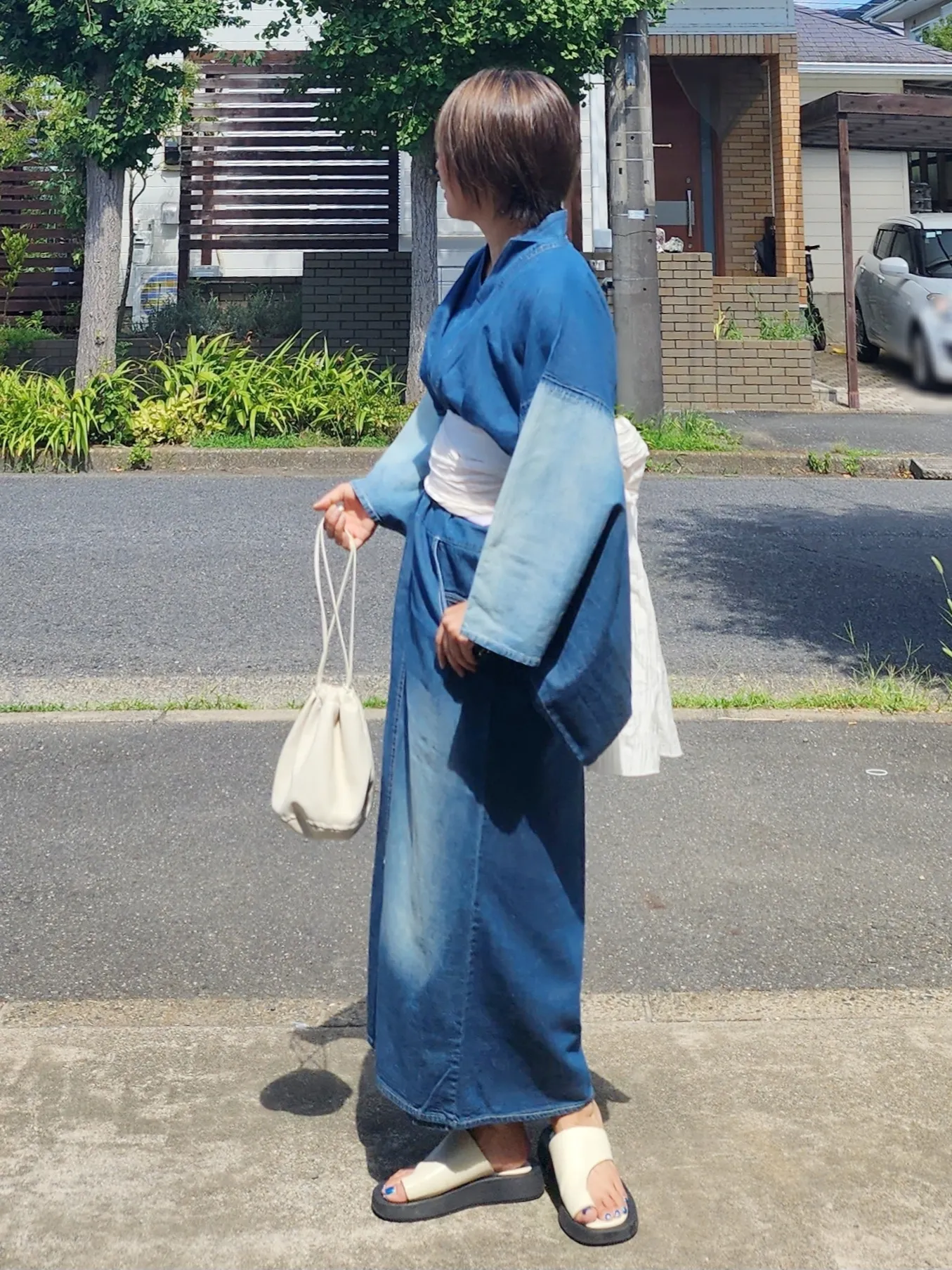 Denim yukata best sale