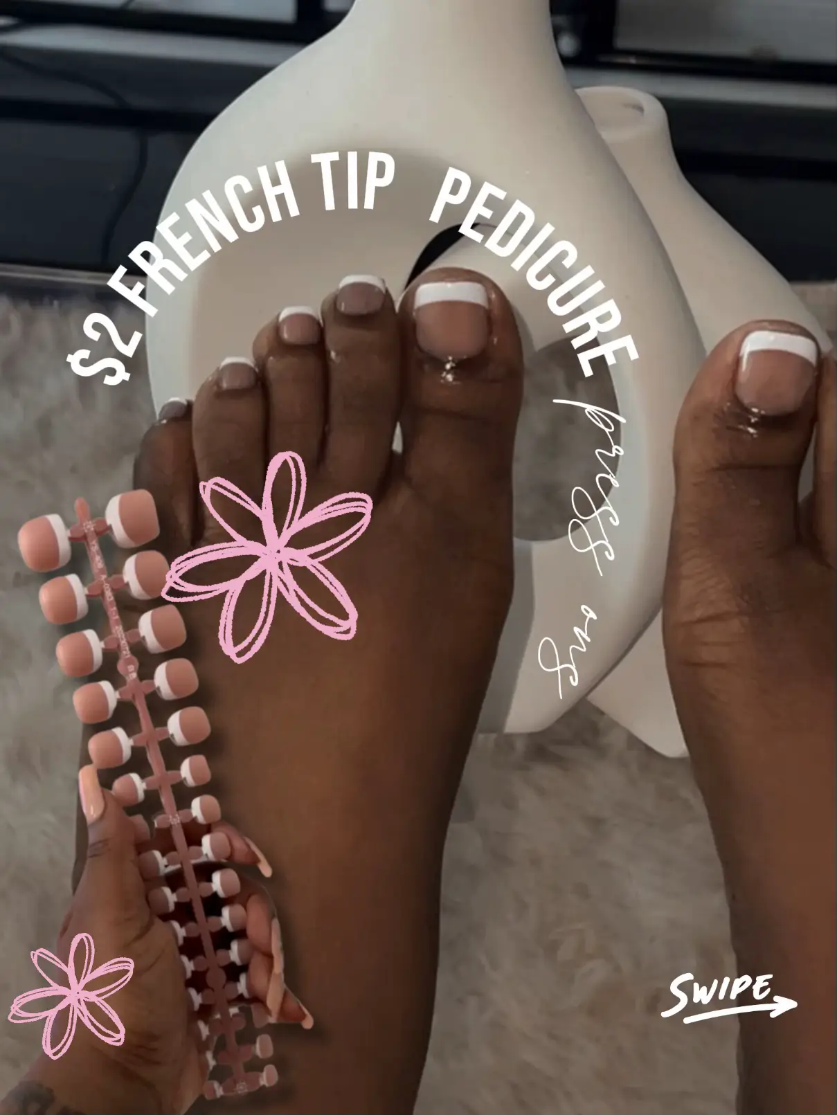 $2 French tip pedicure! | Gallery posted by Amber Shay | Lemon8