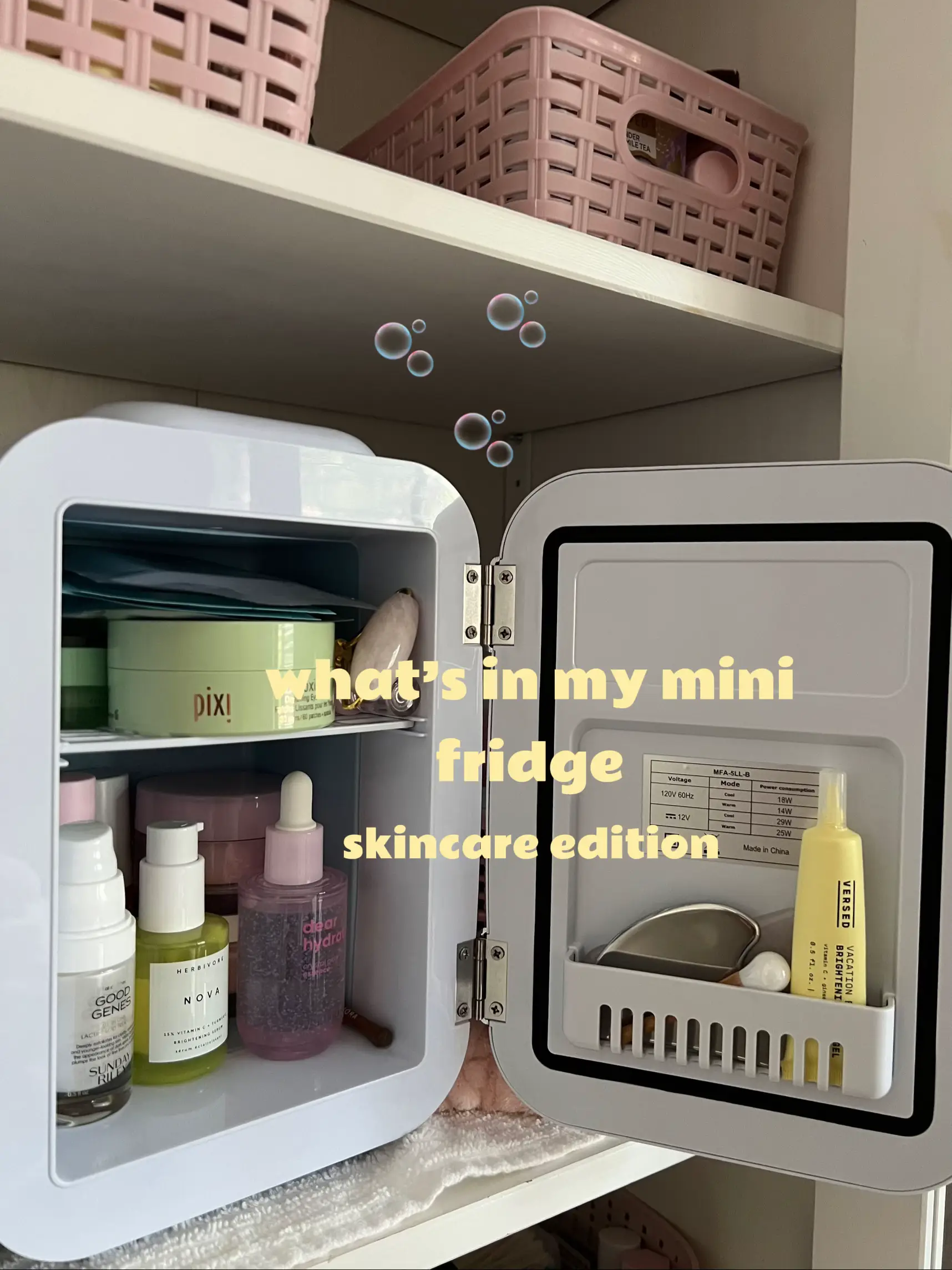 a look into my mini fridge